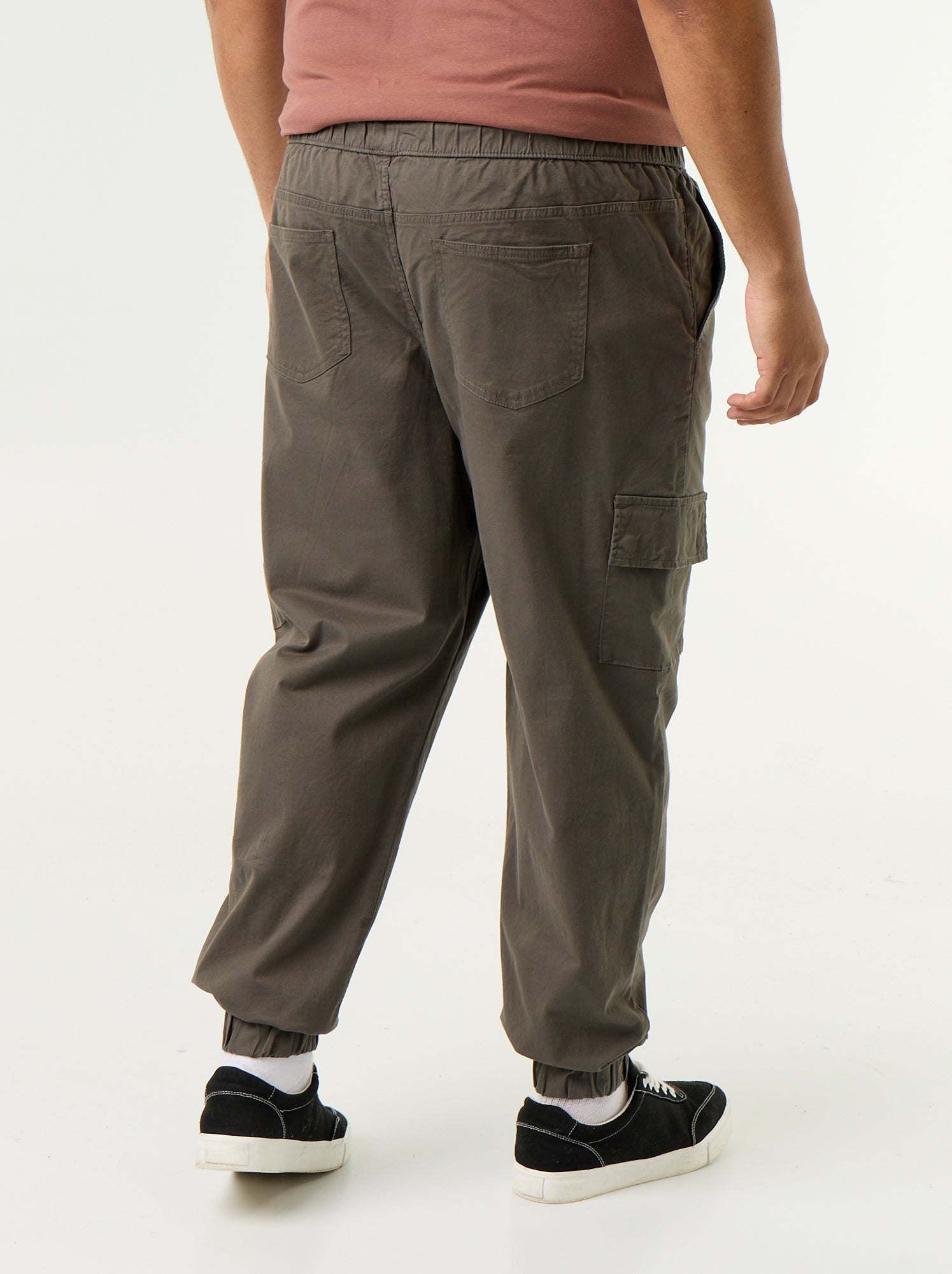 Pantalon large en twill - Kaki