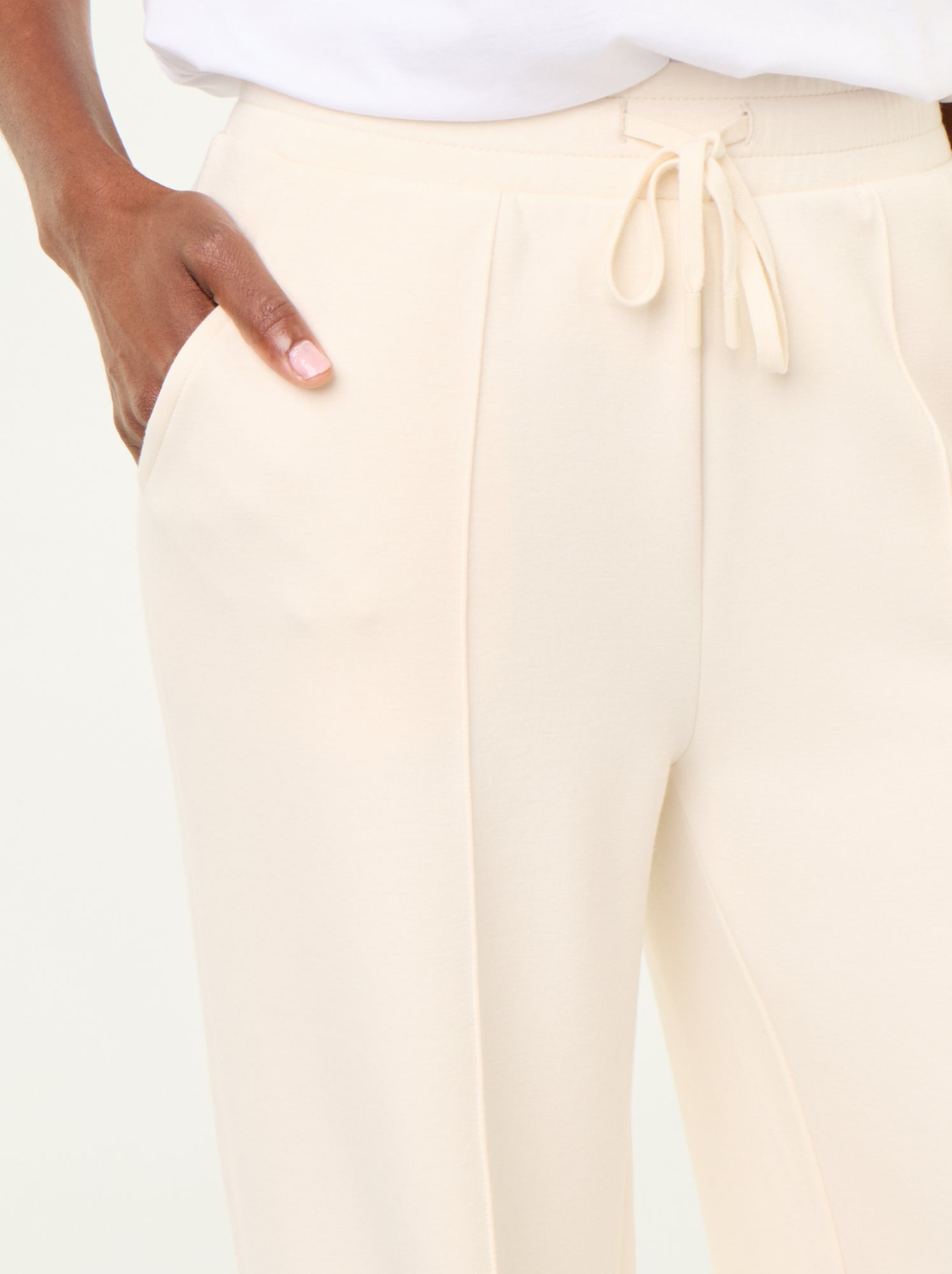 Pantalon large soft touch - Beige