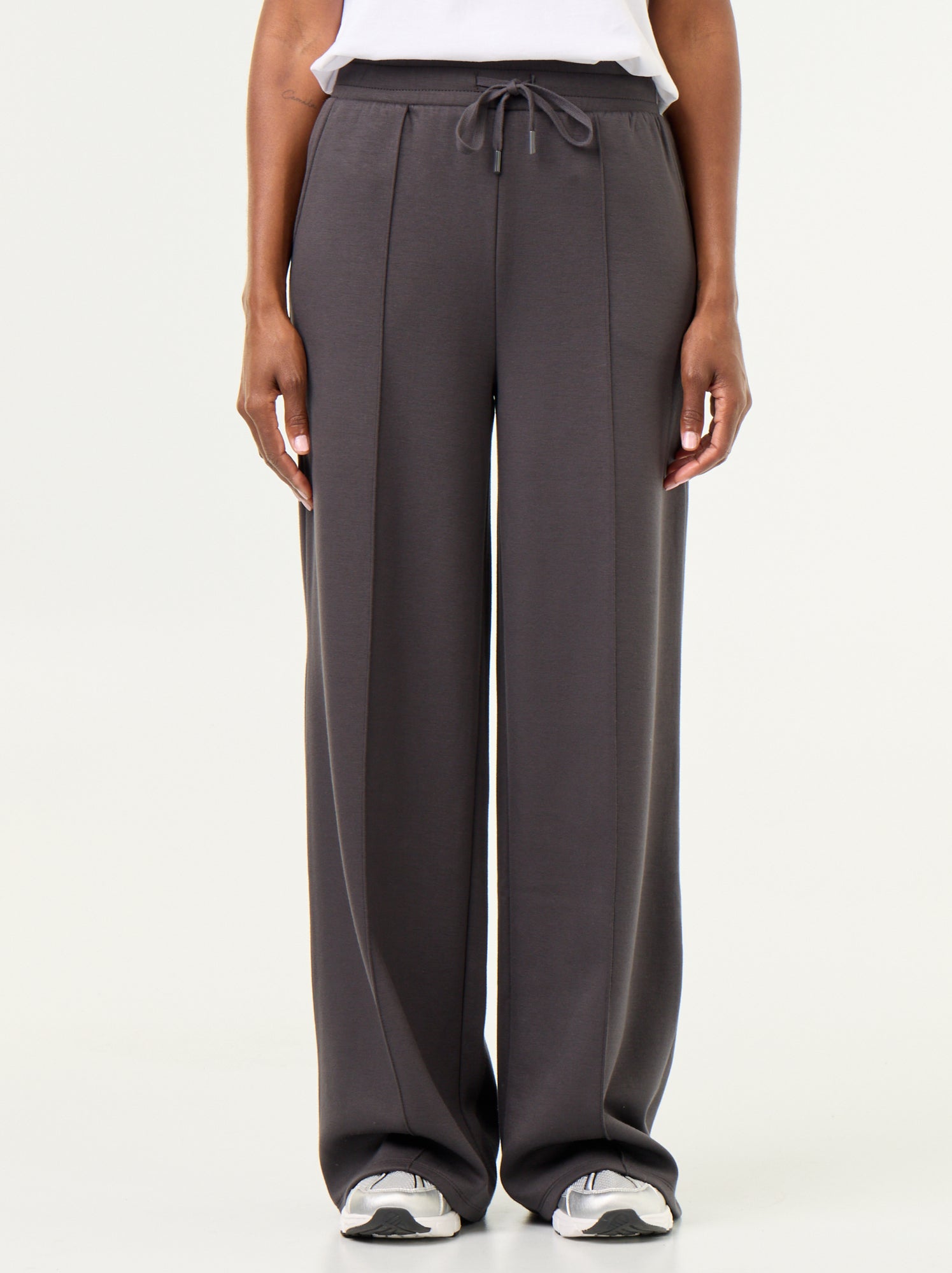 Pantalon large soft touch - Gris foncé/anthracite