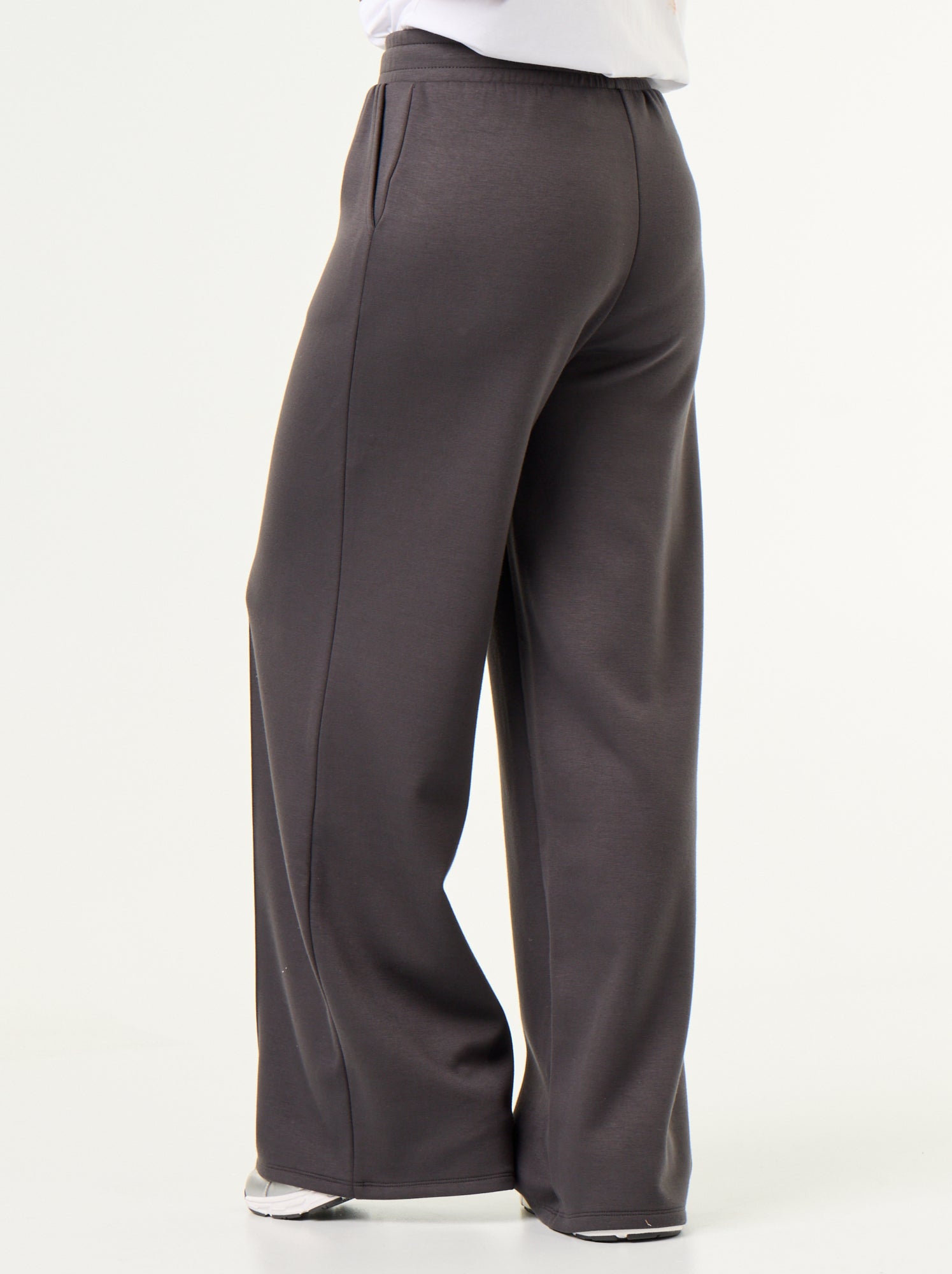 Pantalon large soft touch - Gris foncé/anthracite