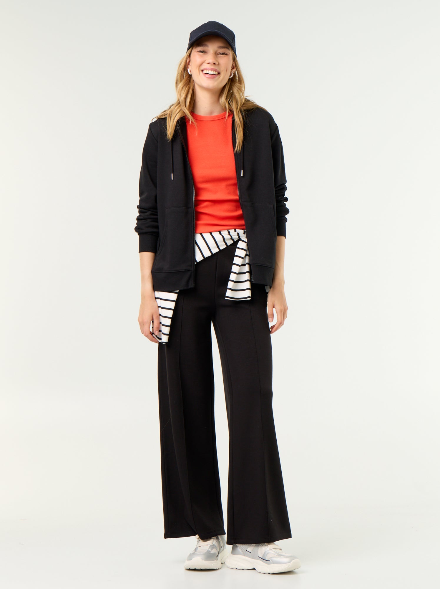 Pantalon large soft touch - Noir