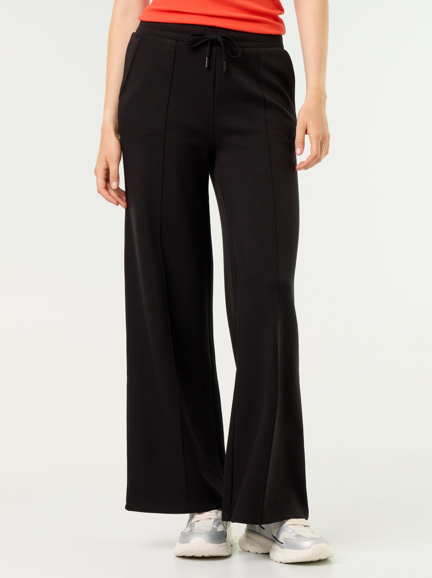 Pantalon large soft touch - Noir