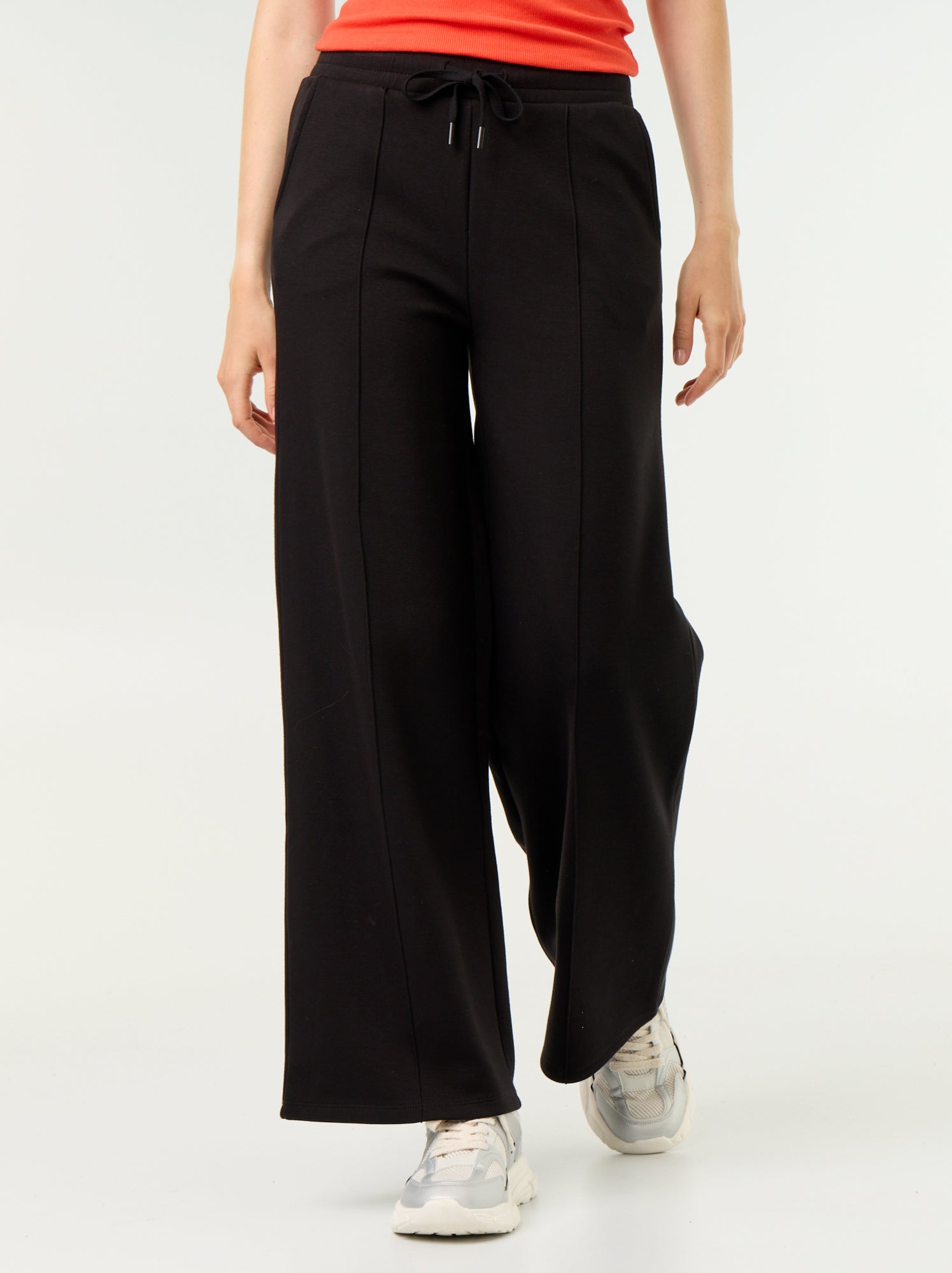 Pantalon large soft touch - Noir