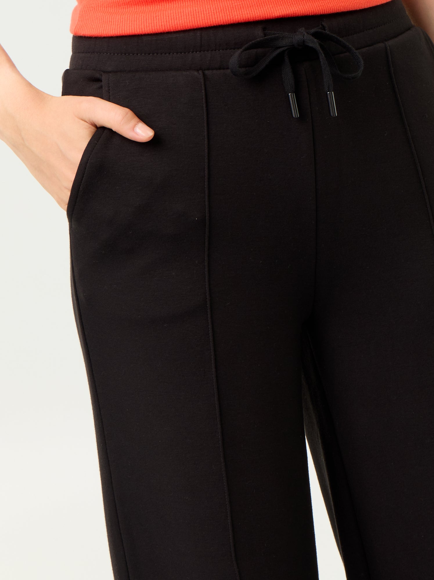 Pantalon large soft touch - Noir