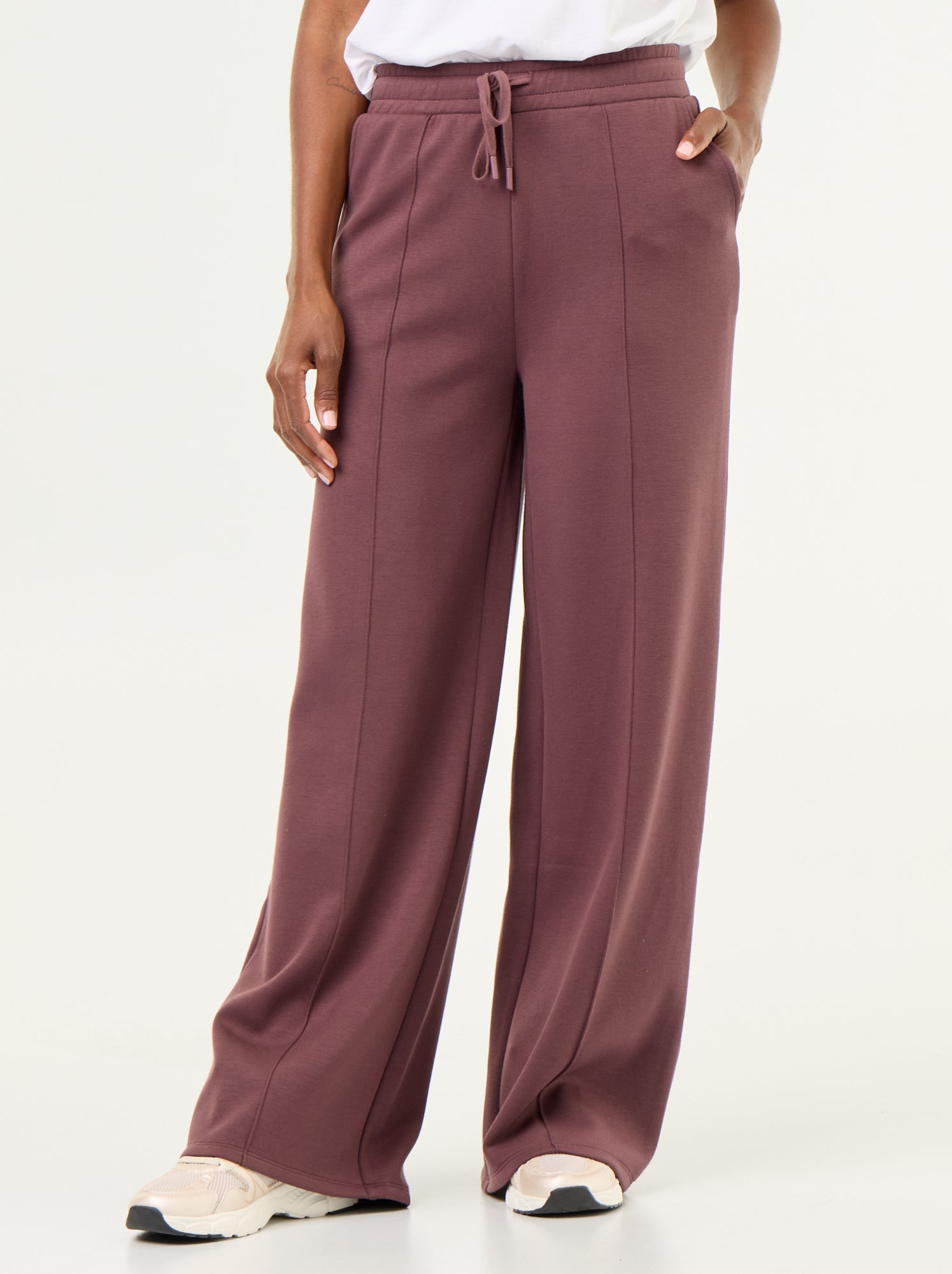 Pantalon large soft touch - Violet