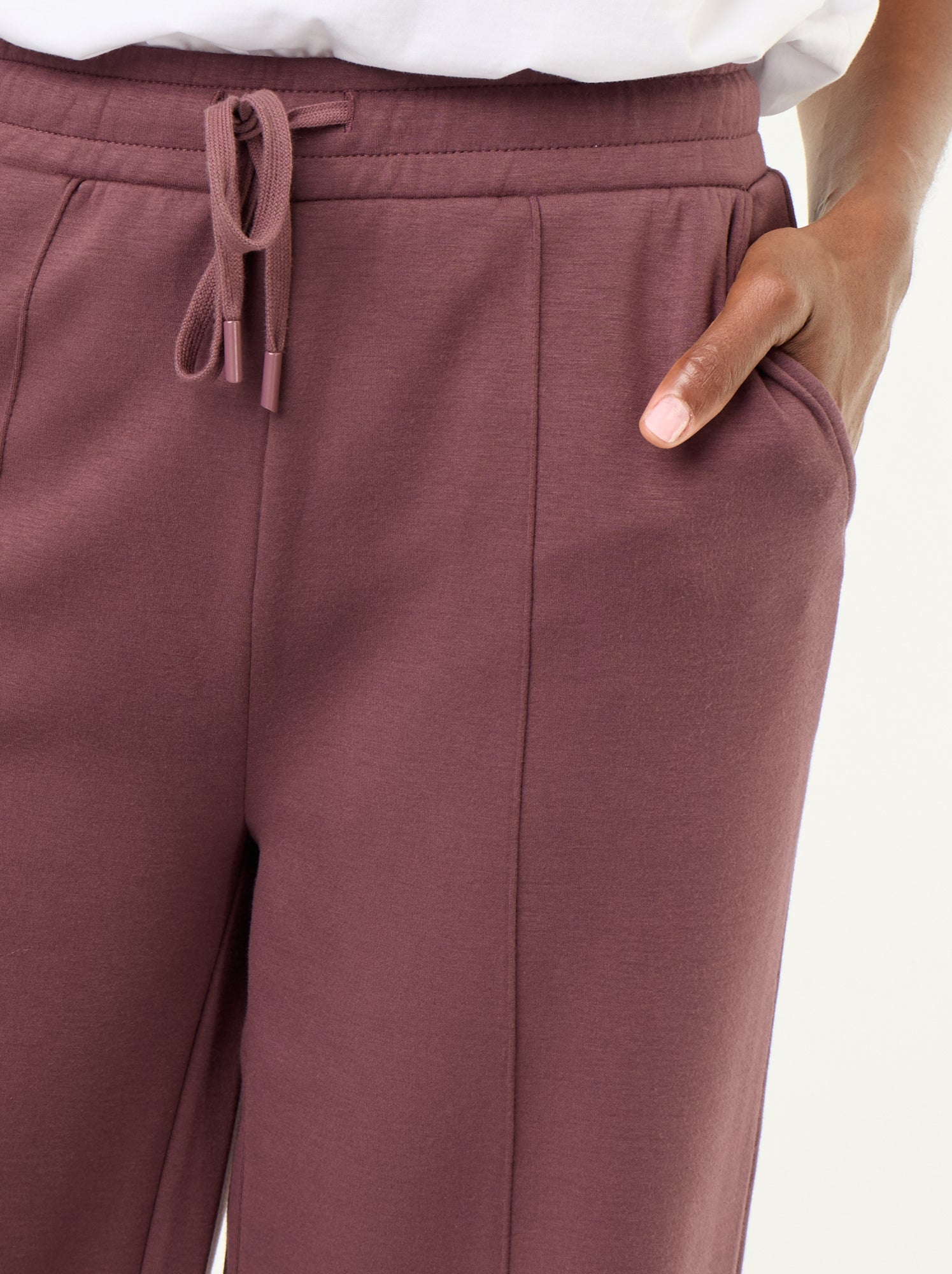 Pantalon large soft touch - Violet