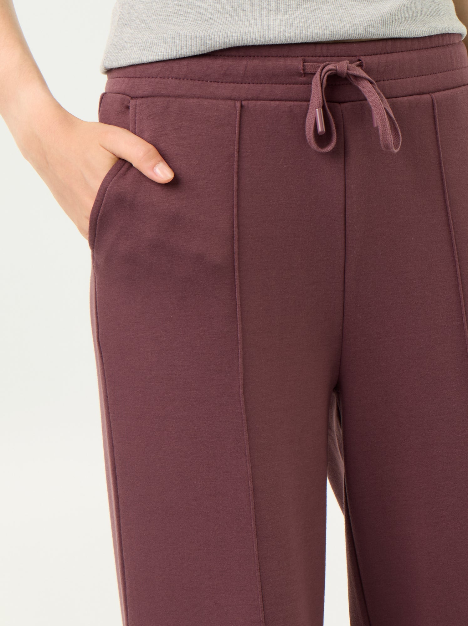 Pantalon large soft touch - Violet
