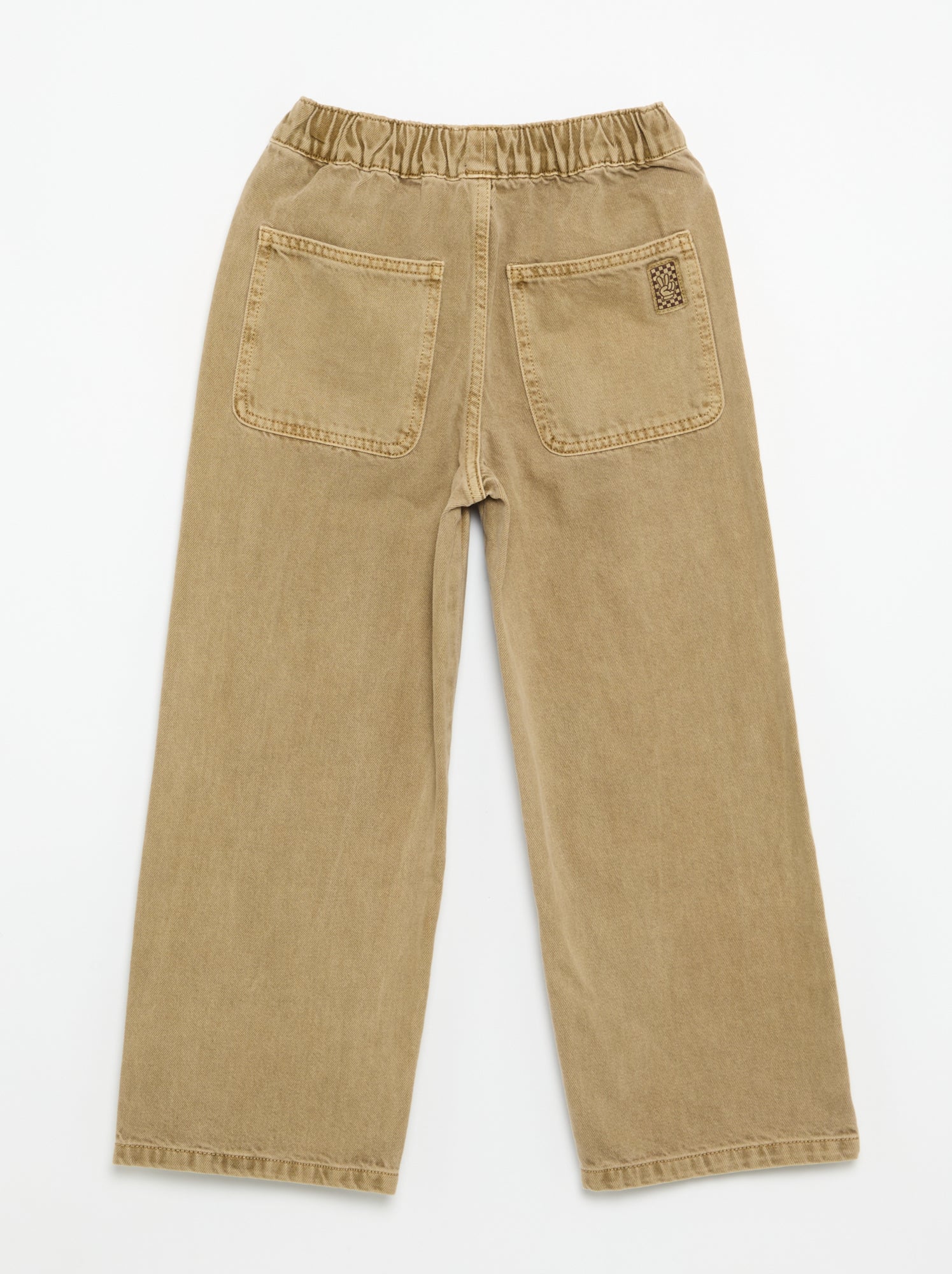 Pantalon large uni - Beige