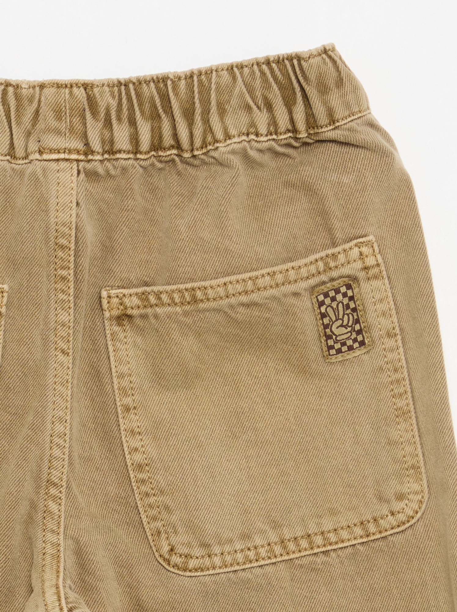 Pantalon large uni - Beige