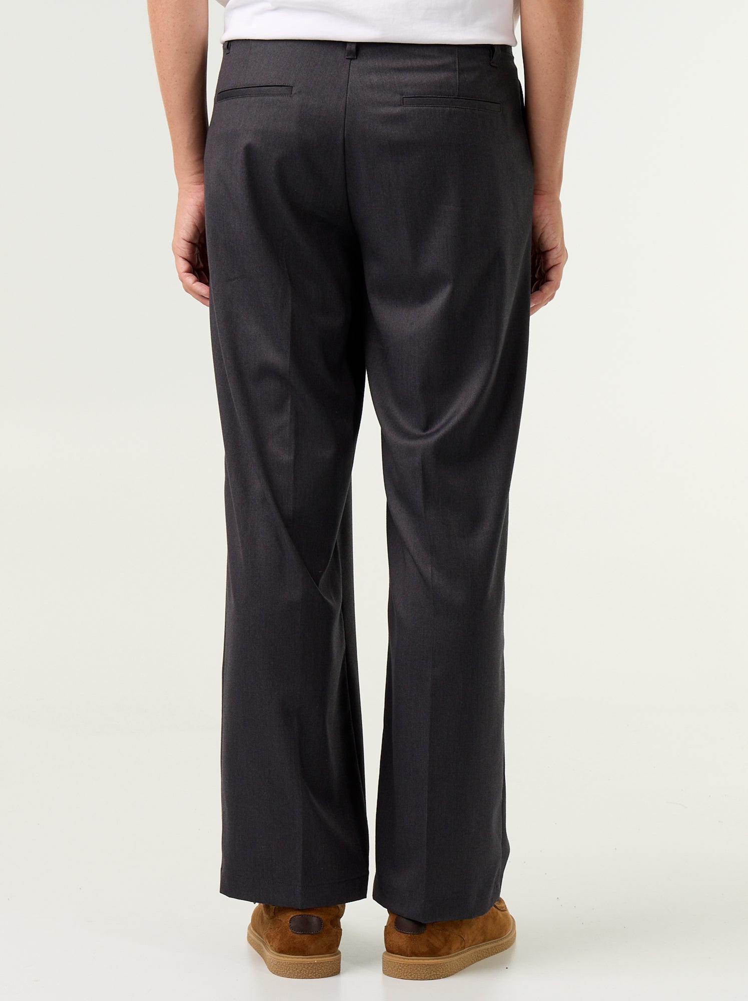 Pantalon large uni - Gris