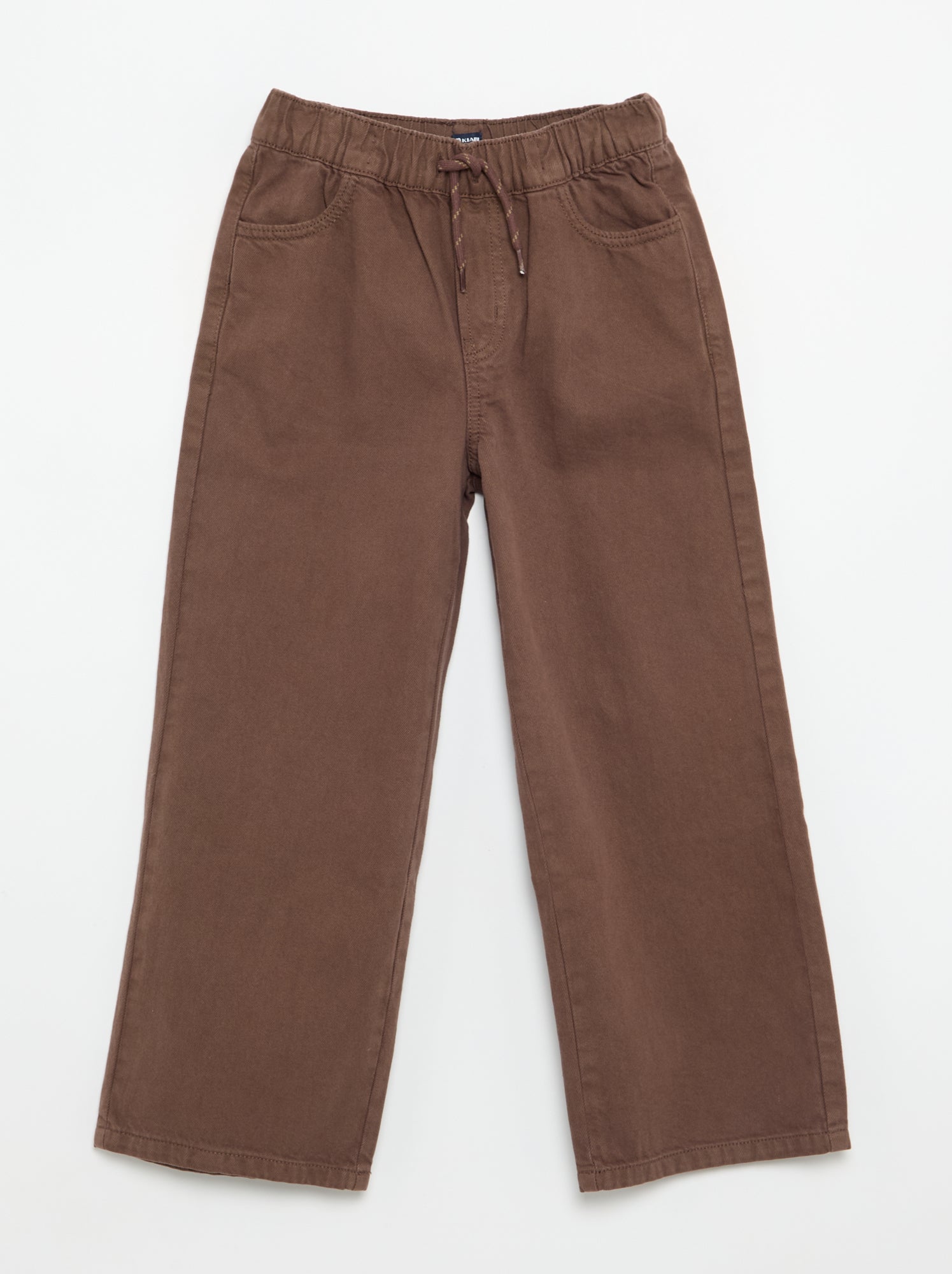 Pantalon large uni - Marron