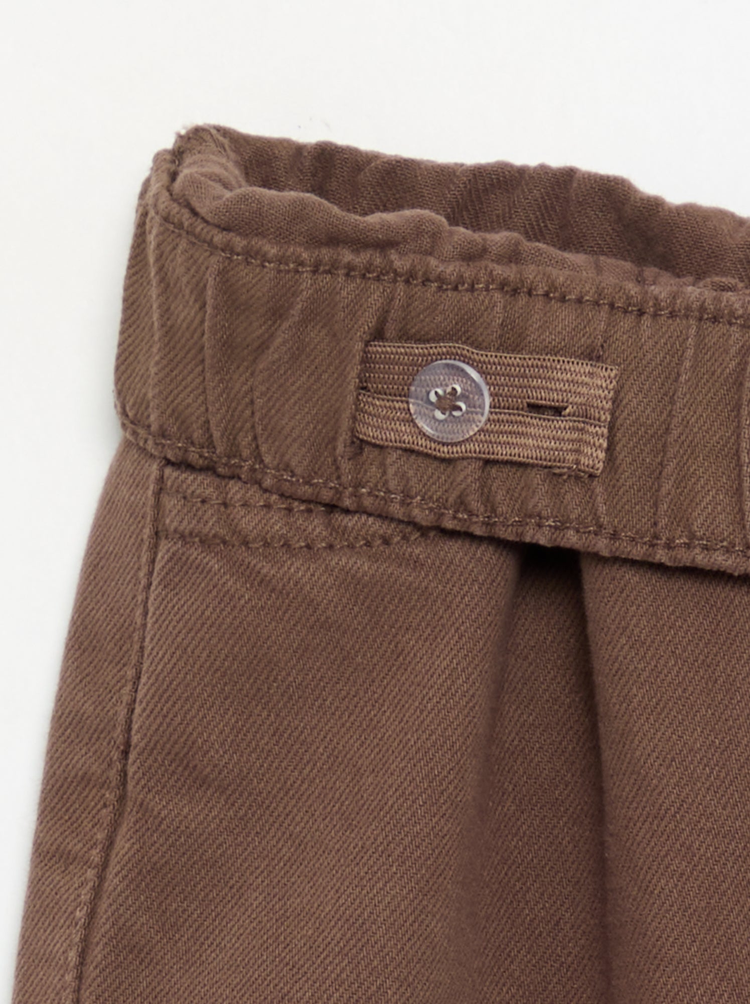 Pantalon large uni - Marron