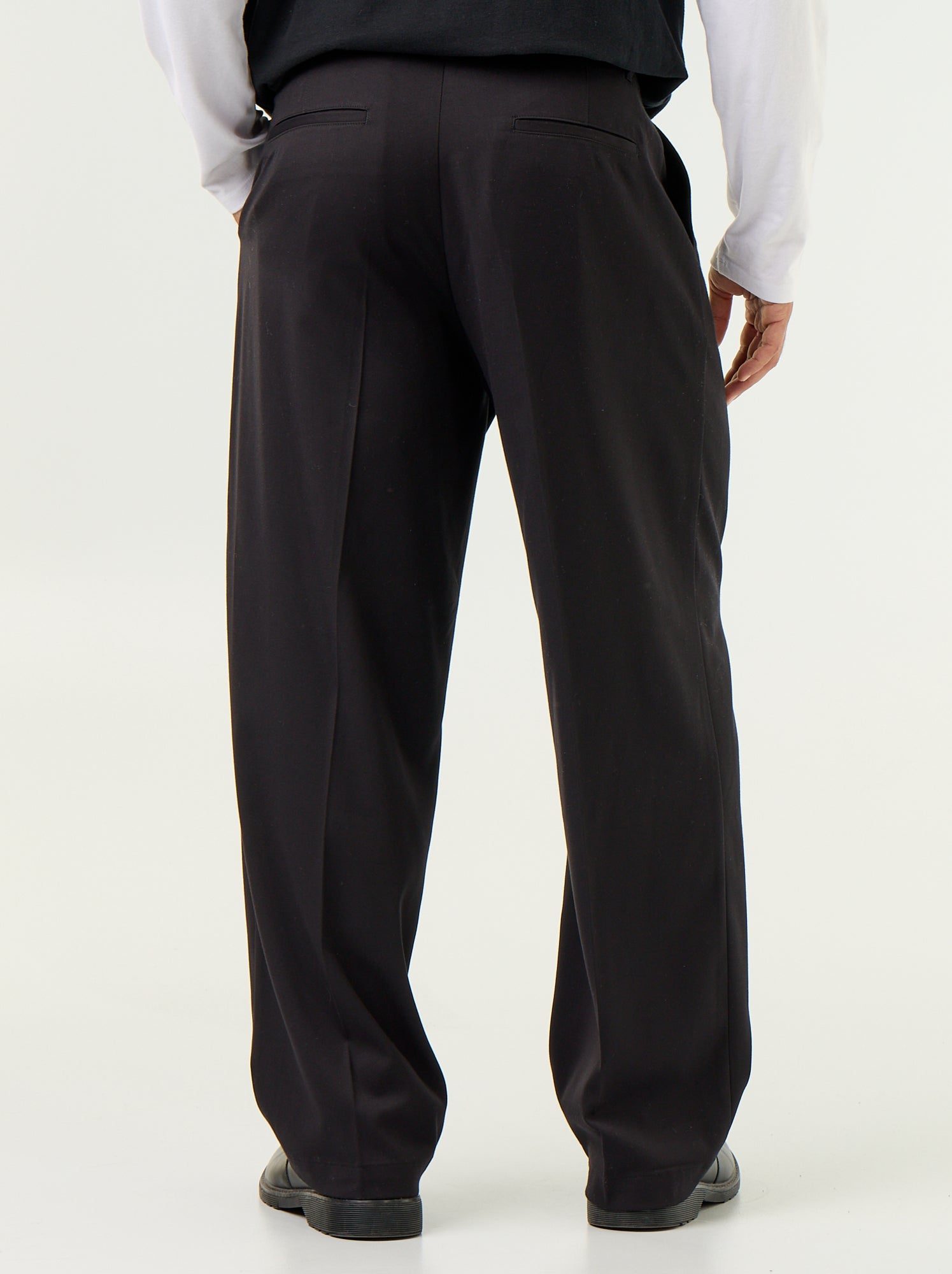Pantalon large uni - Noir