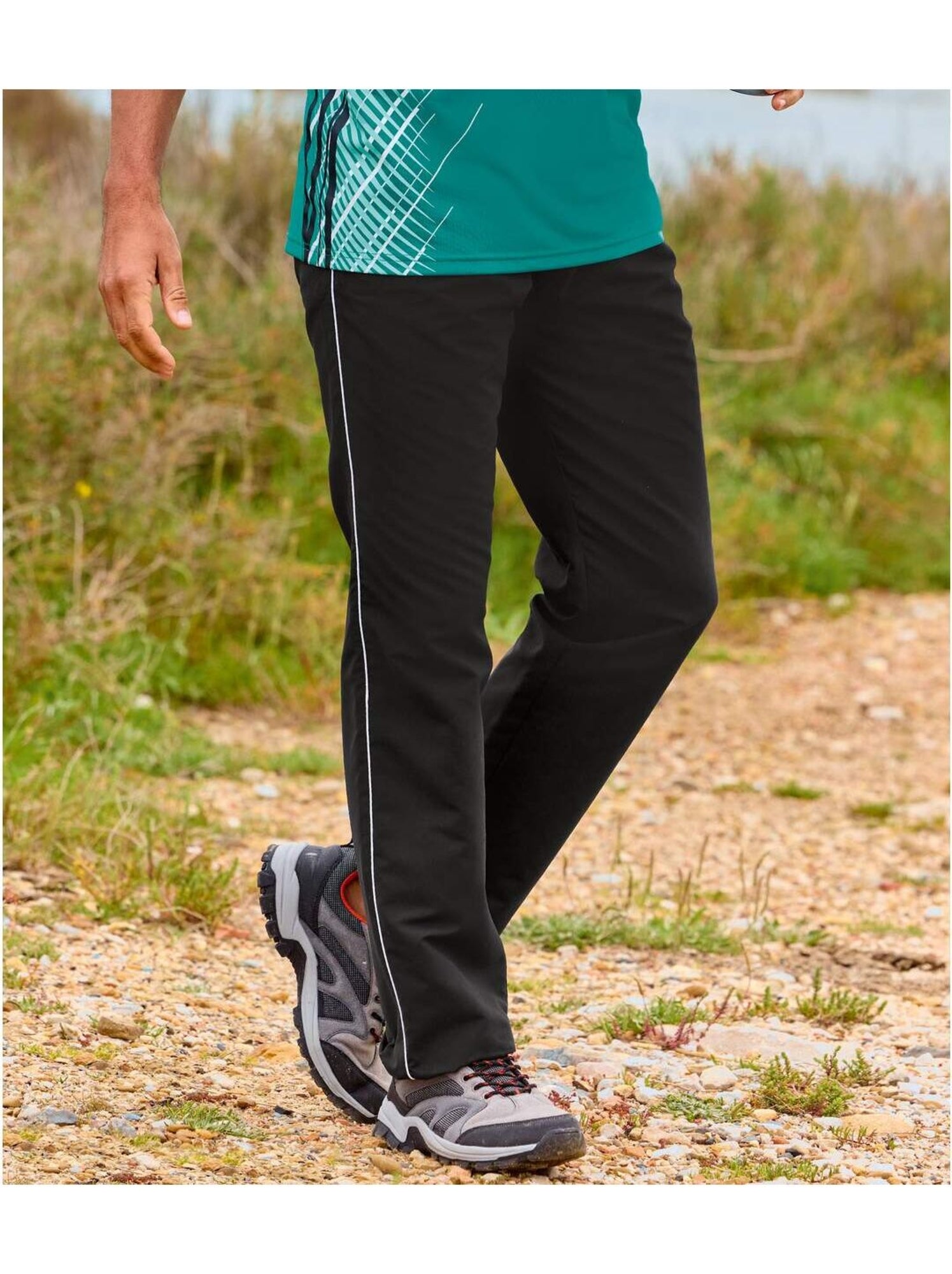Pantalon Microfibre Sport   - ATLAS FOR MEN - Noir