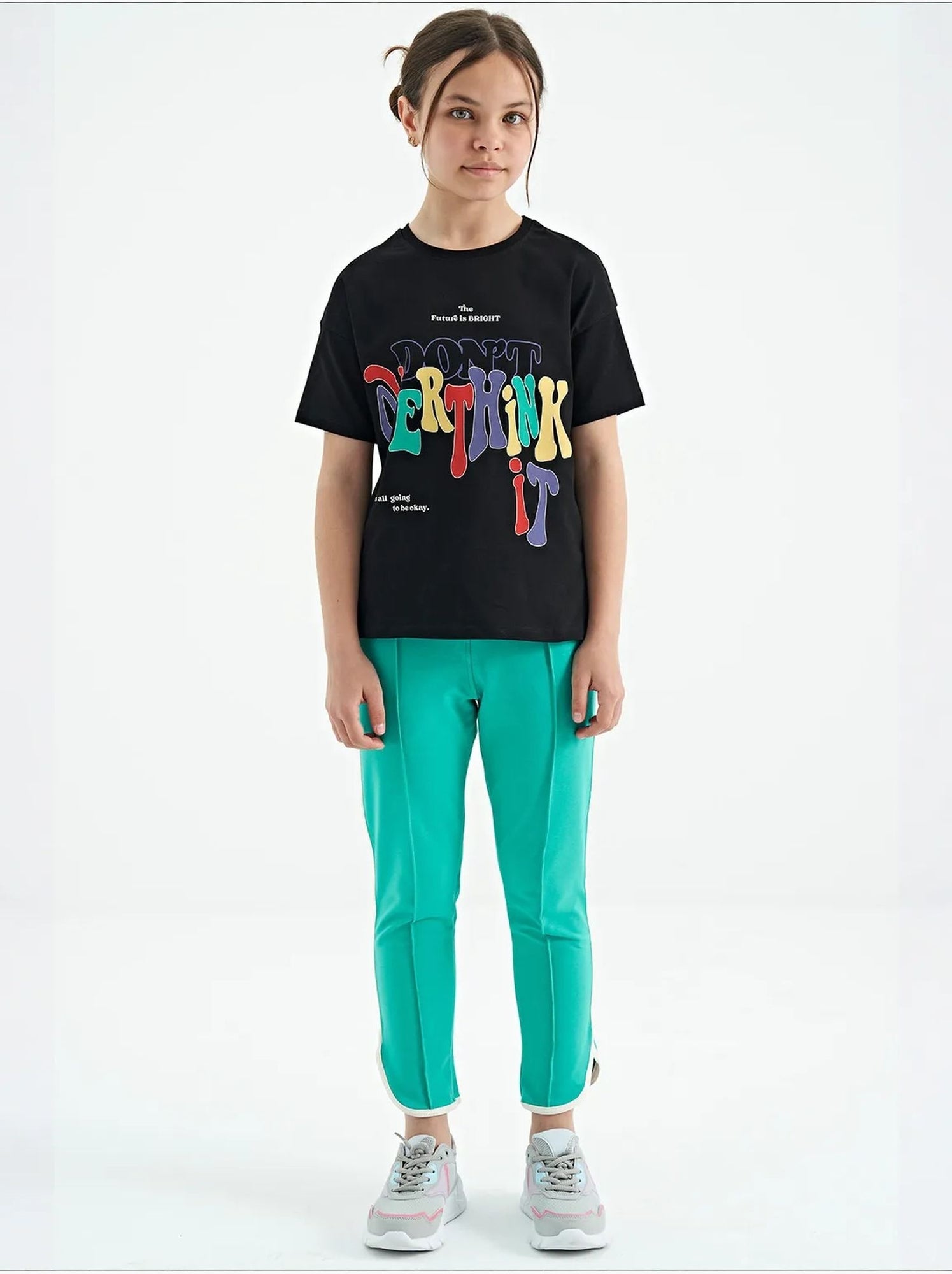 Pantalon mixte jeune en mélange de coton tommy - Vert émeraude