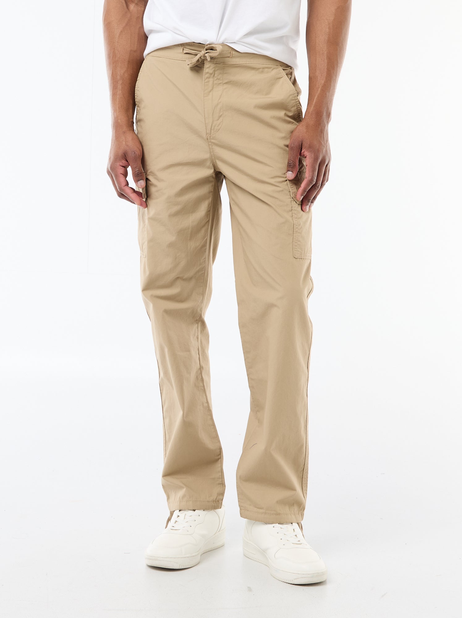 Pantalon multipoche regular fit - Beige