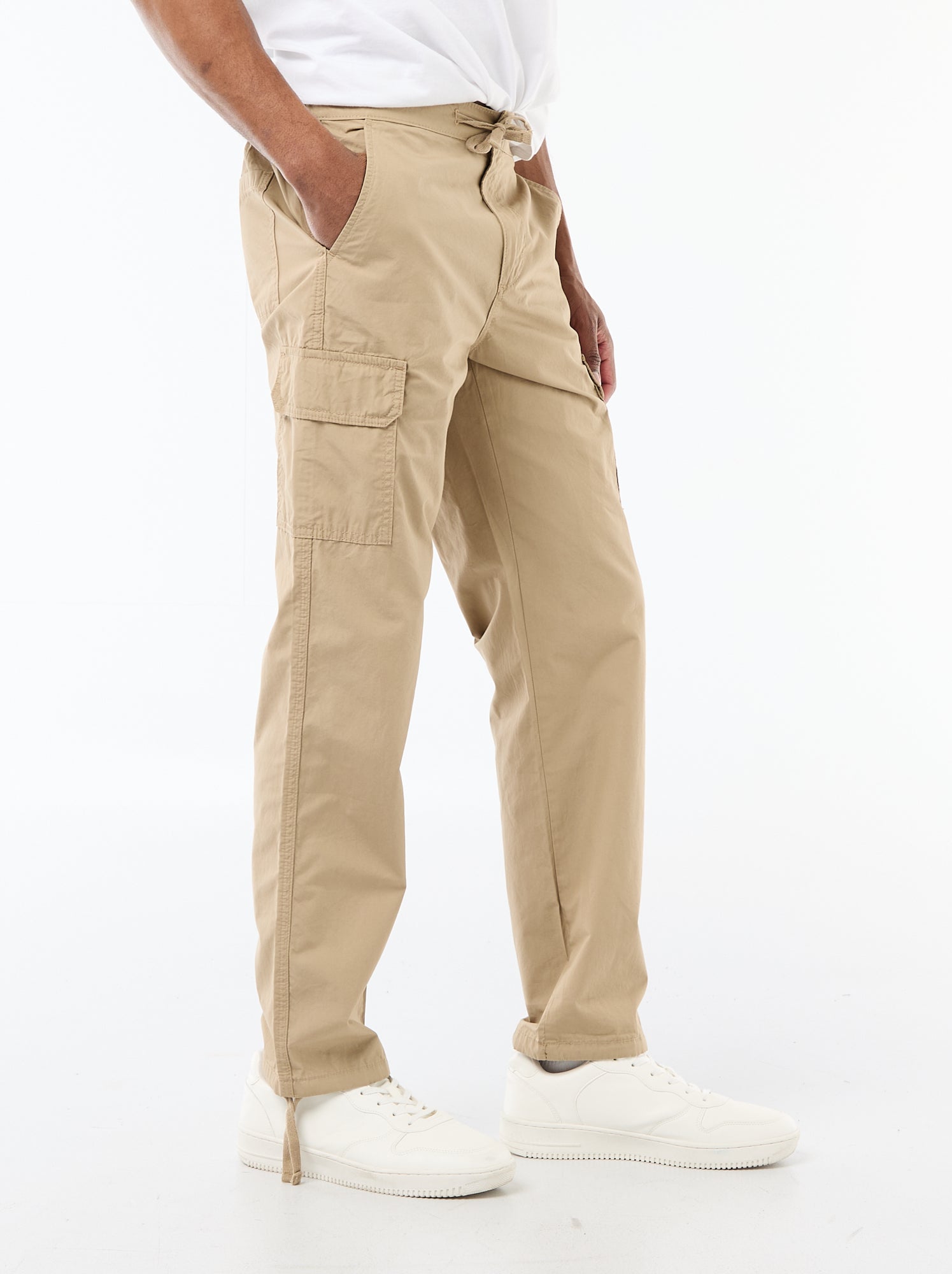 Pantalon multipoche regular fit - Beige