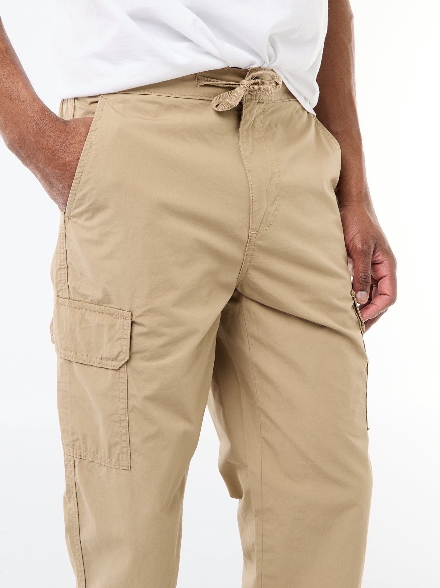 Pantalon multipoche regular fit - Beige