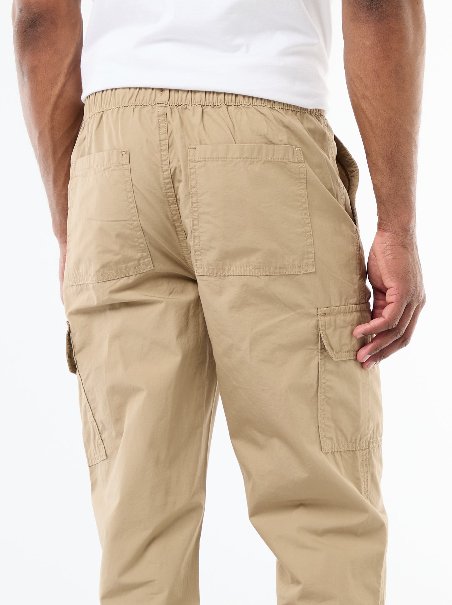 Pantalon multipoche regular fit - Beige