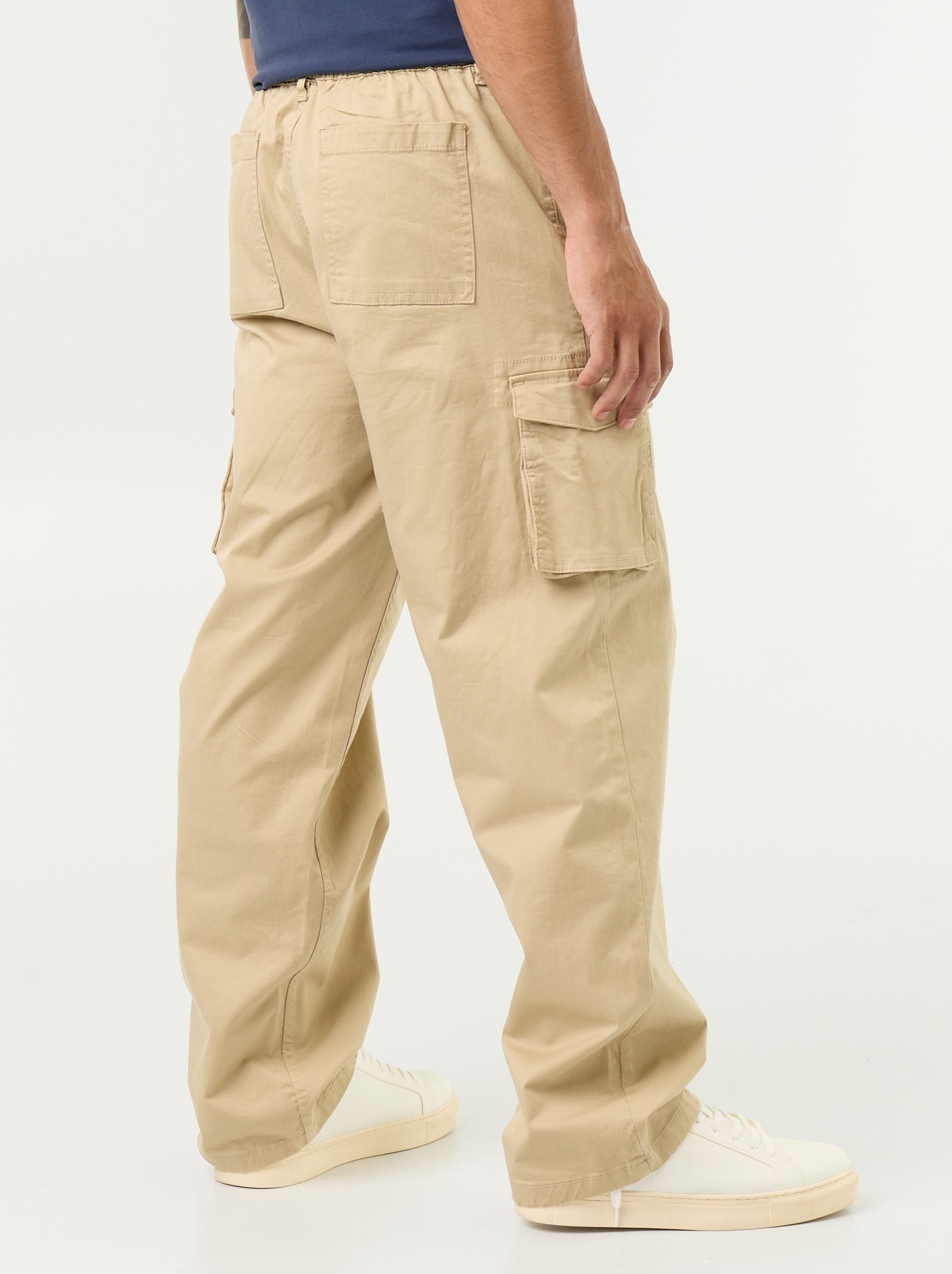 Pantalon multipoche regular fit - Beige