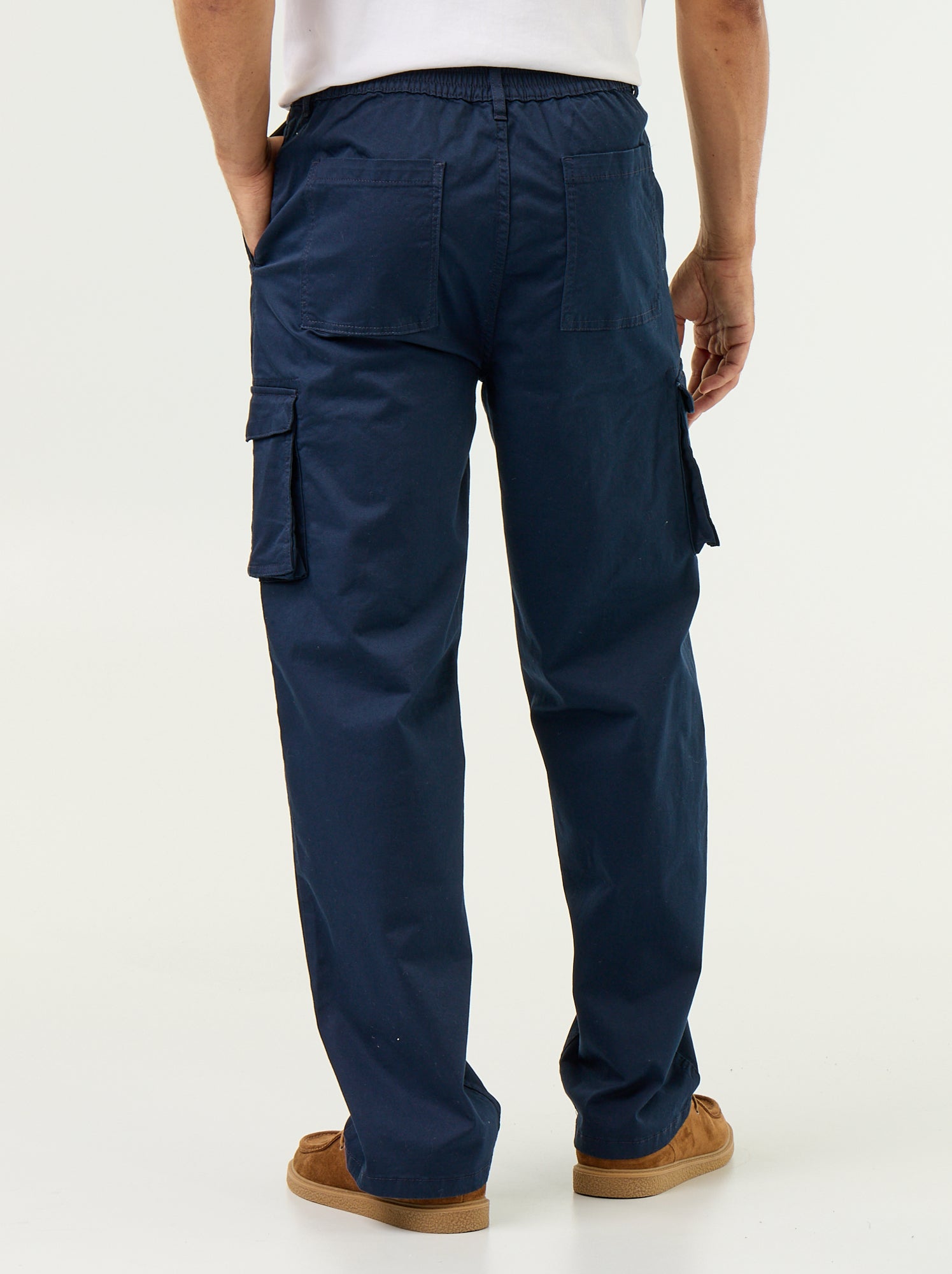 Pantalon multipoche regular fit - Bleu