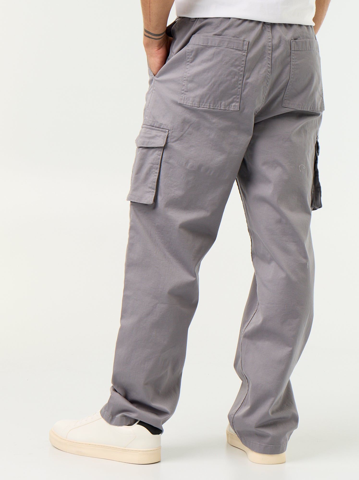 Pantalon multipoche regular fit - Gris