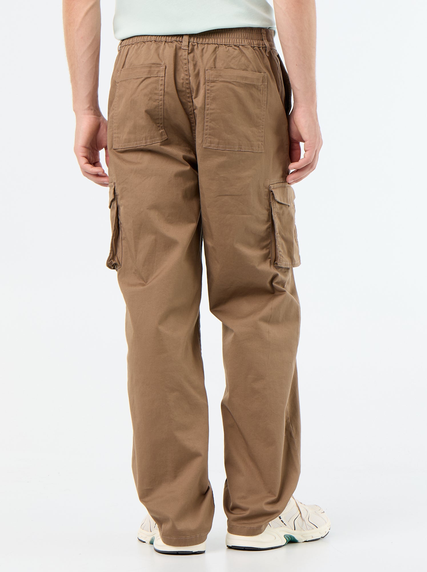 Pantalon multipoche regular fit - Marron