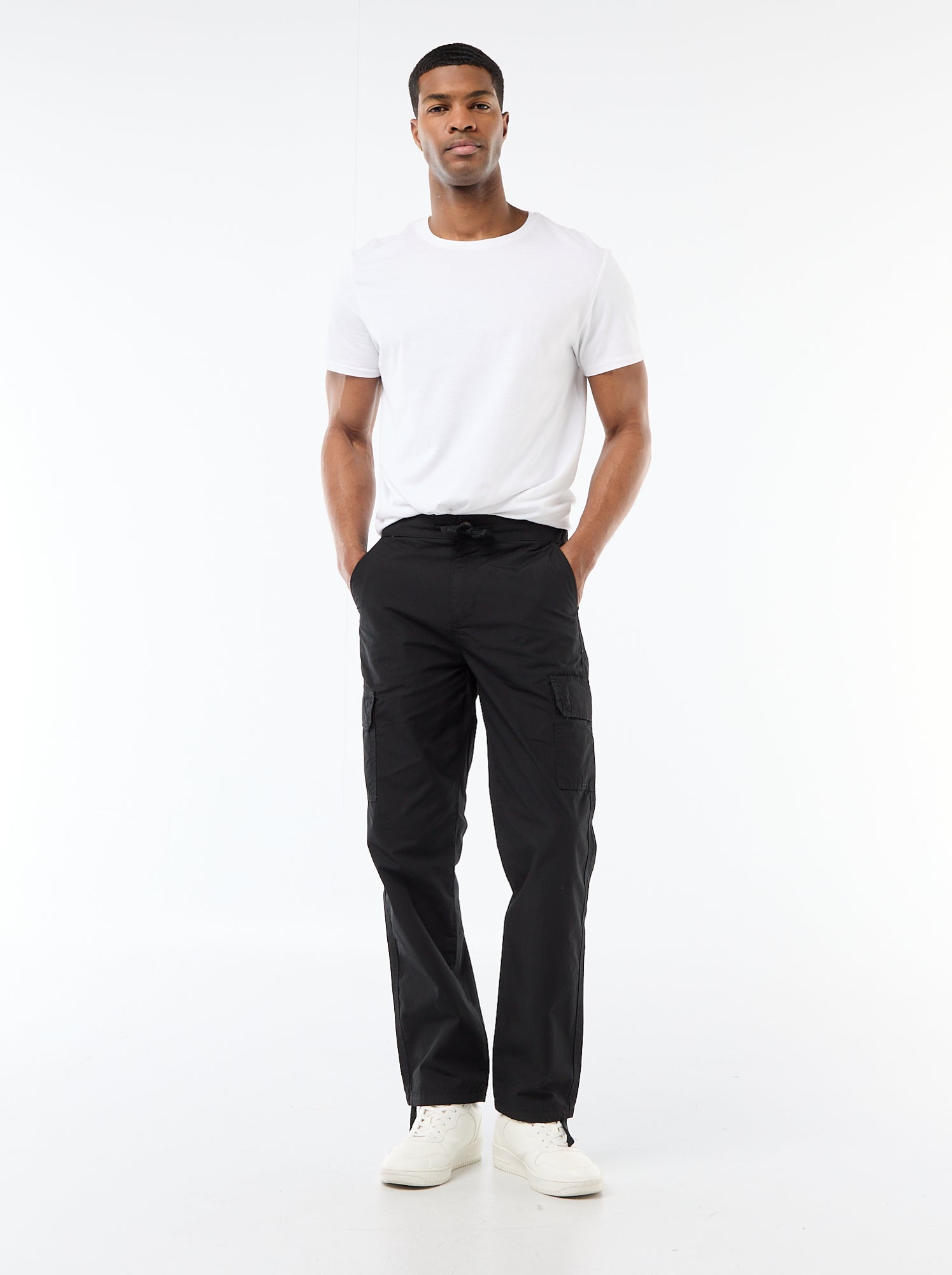 Pantalon multipoche regular fit - Noir