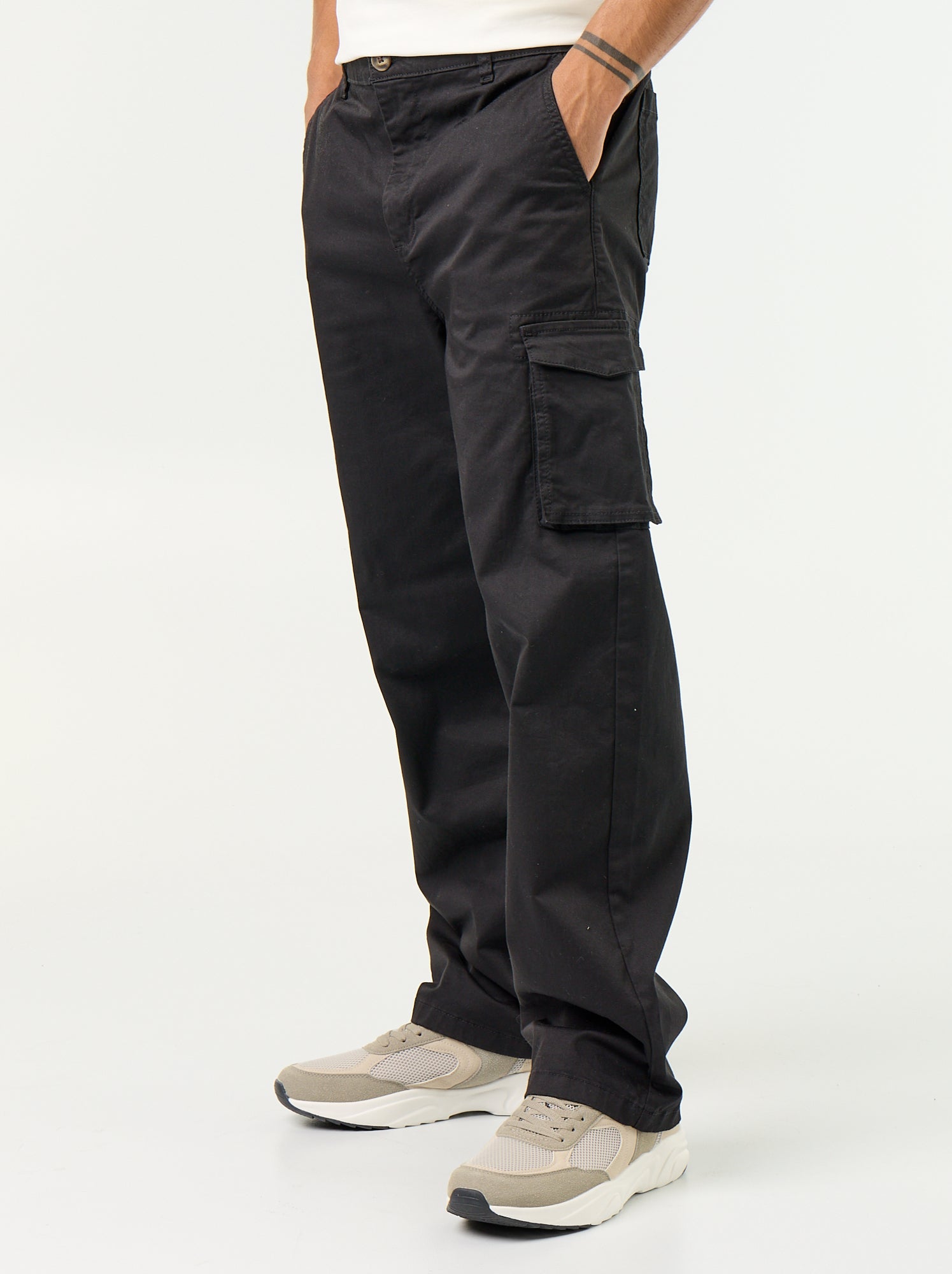 Pantalon multipoche regular fit - Noir (GCS13_5)