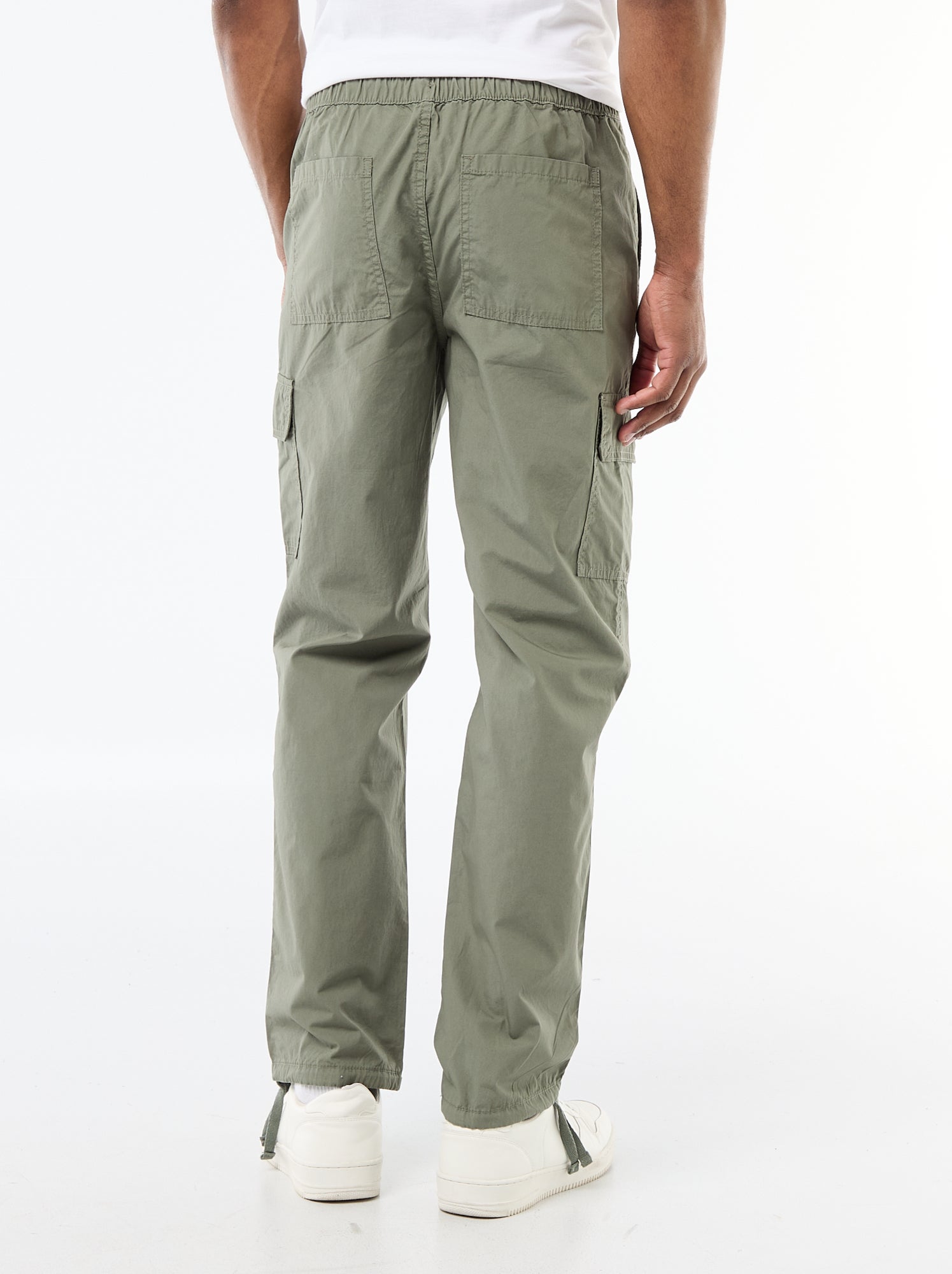 Pantalon multipoche regular fit - Vert