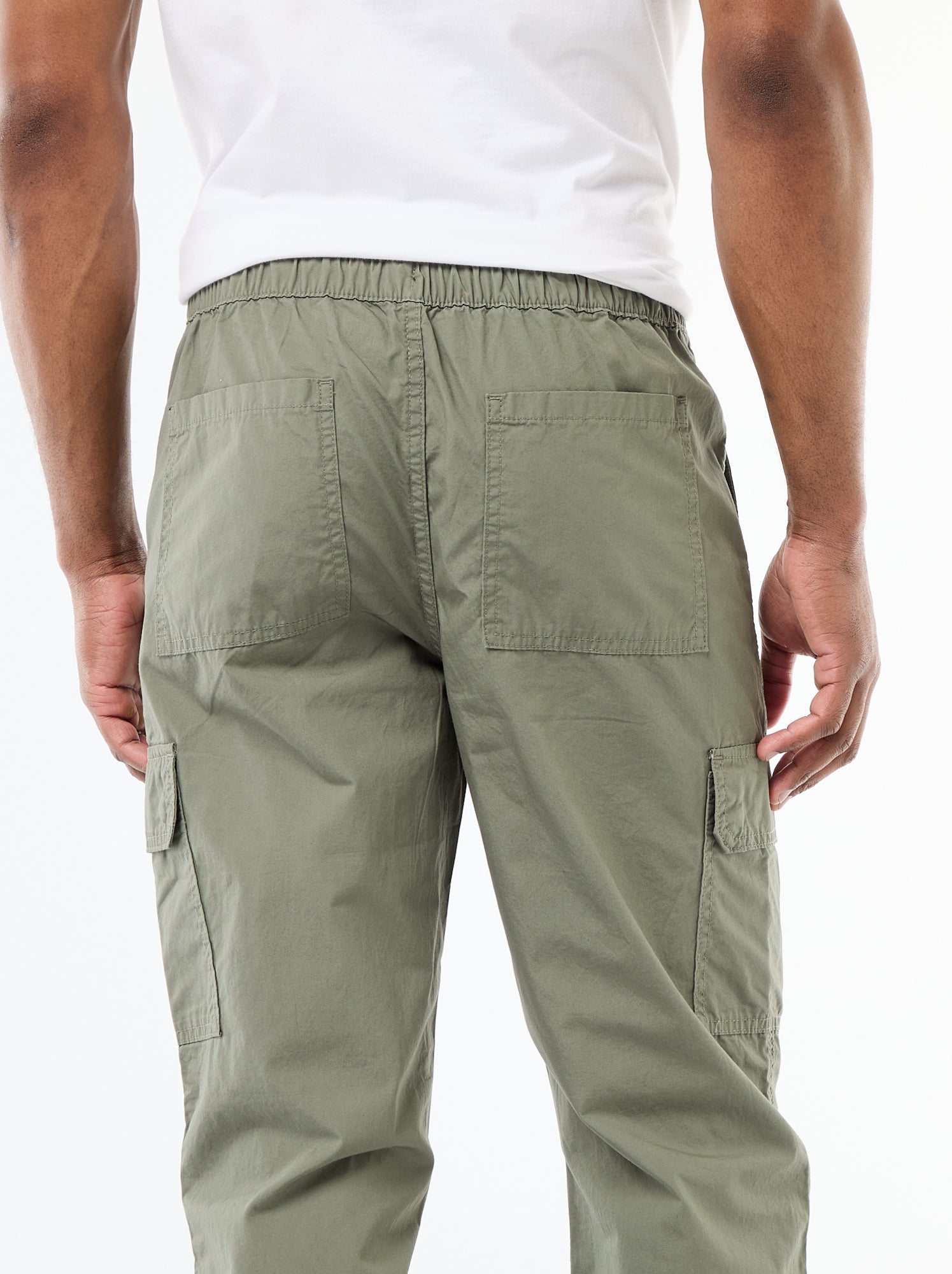 Pantalon multipoche regular fit - Vert