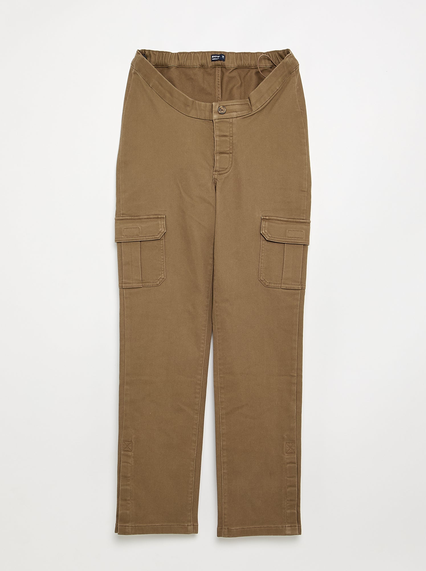 Pantalon regular avec poches à rabat - collection facile à enfiler - Marron