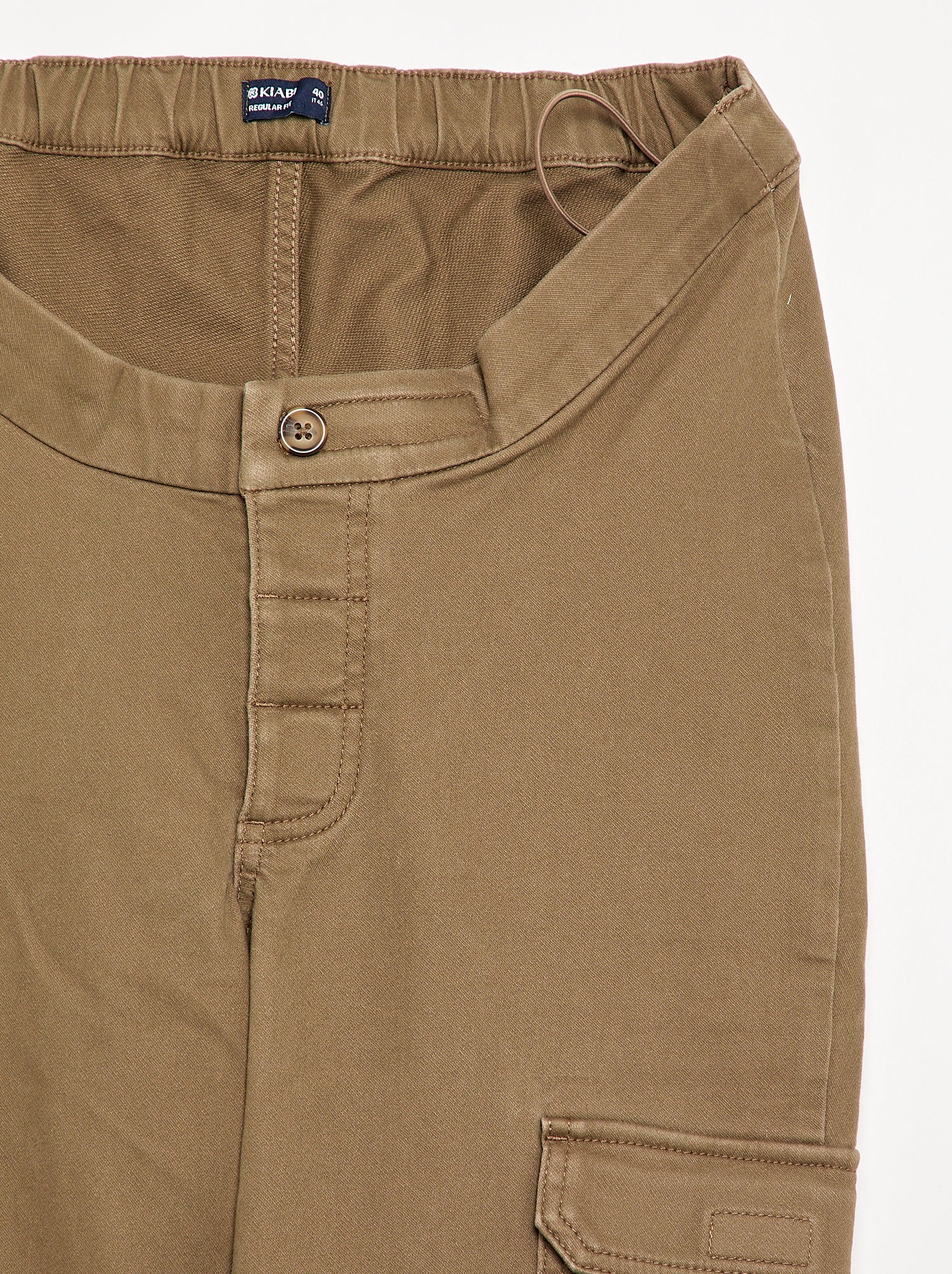 Pantalon regular avec poches à rabat - collection facile à enfiler - Marron