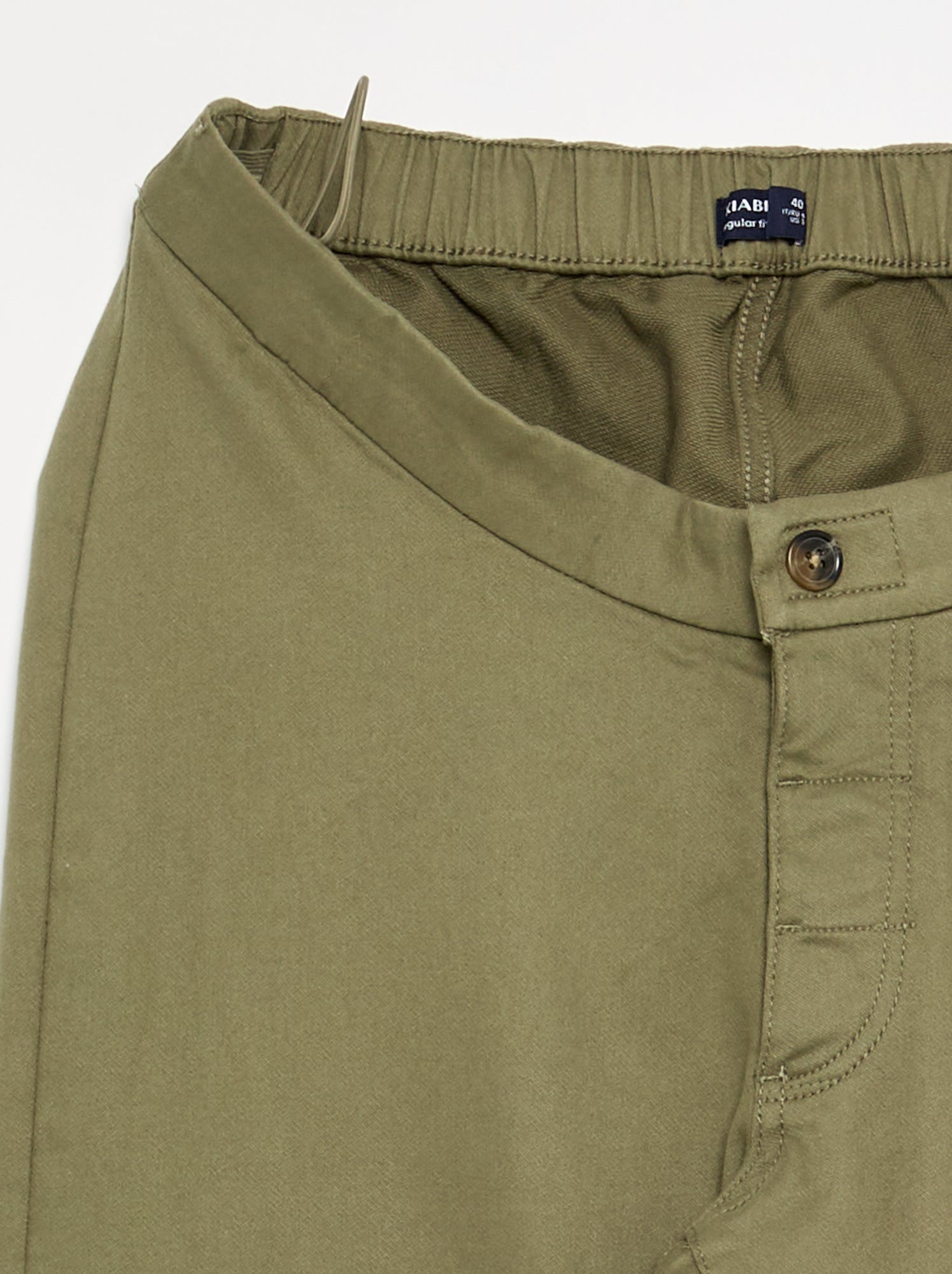 Pantalon regular avec poches à rabat - collection facile à enfiler - Vert