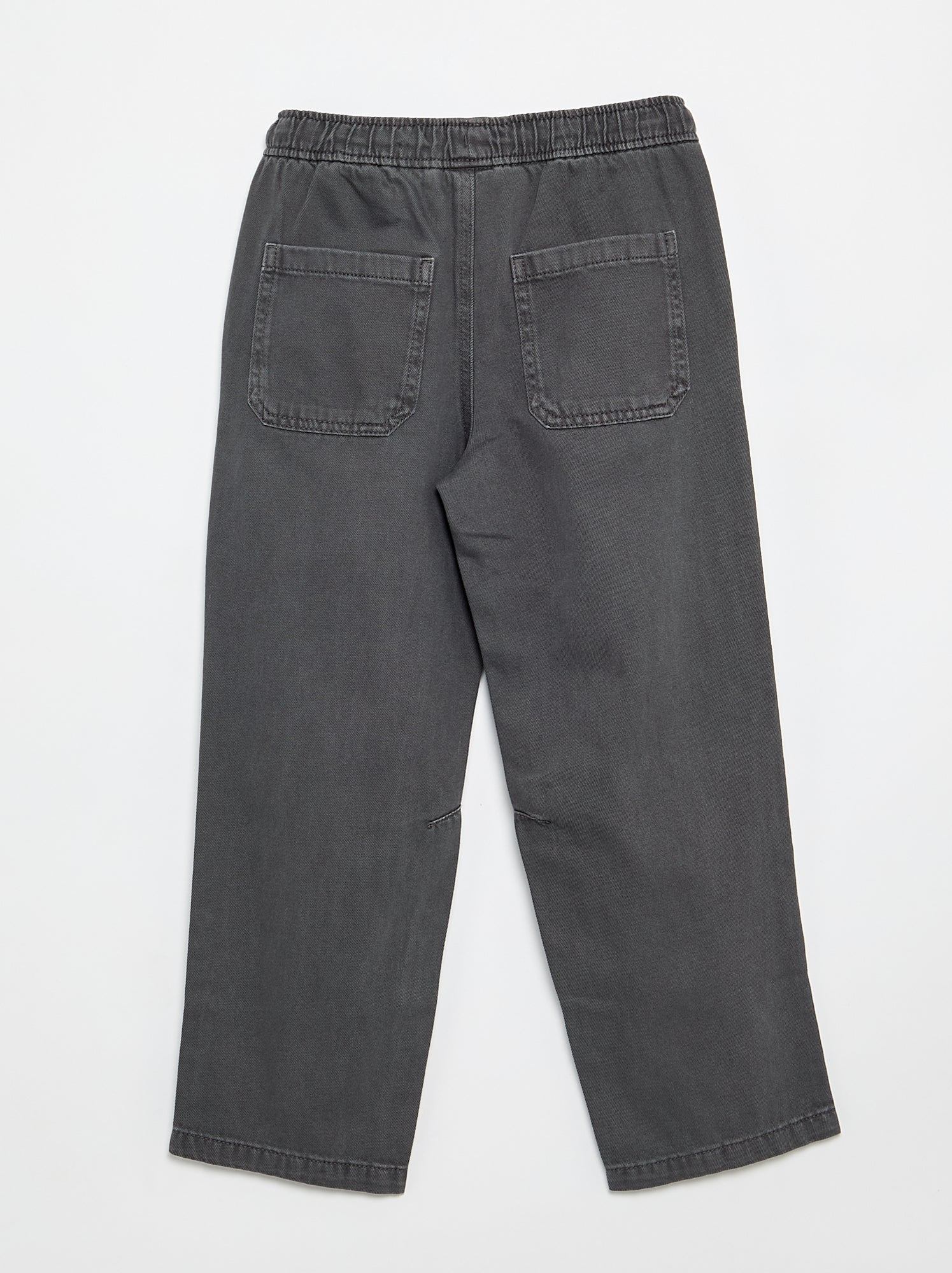 Pantalon relaxed fit taille élastiquée - Gris