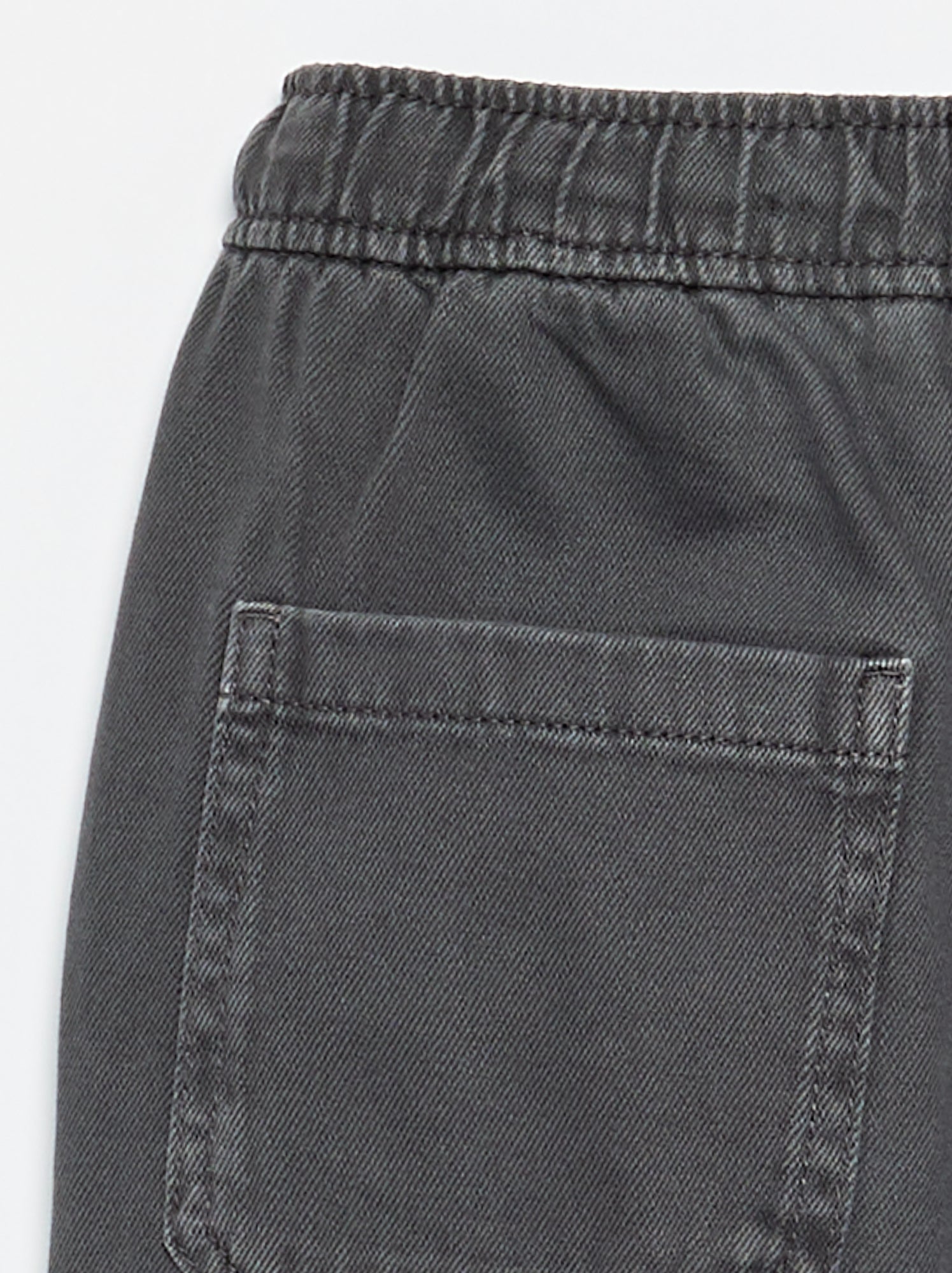 Pantalon relaxed fit taille élastiquée - Gris
