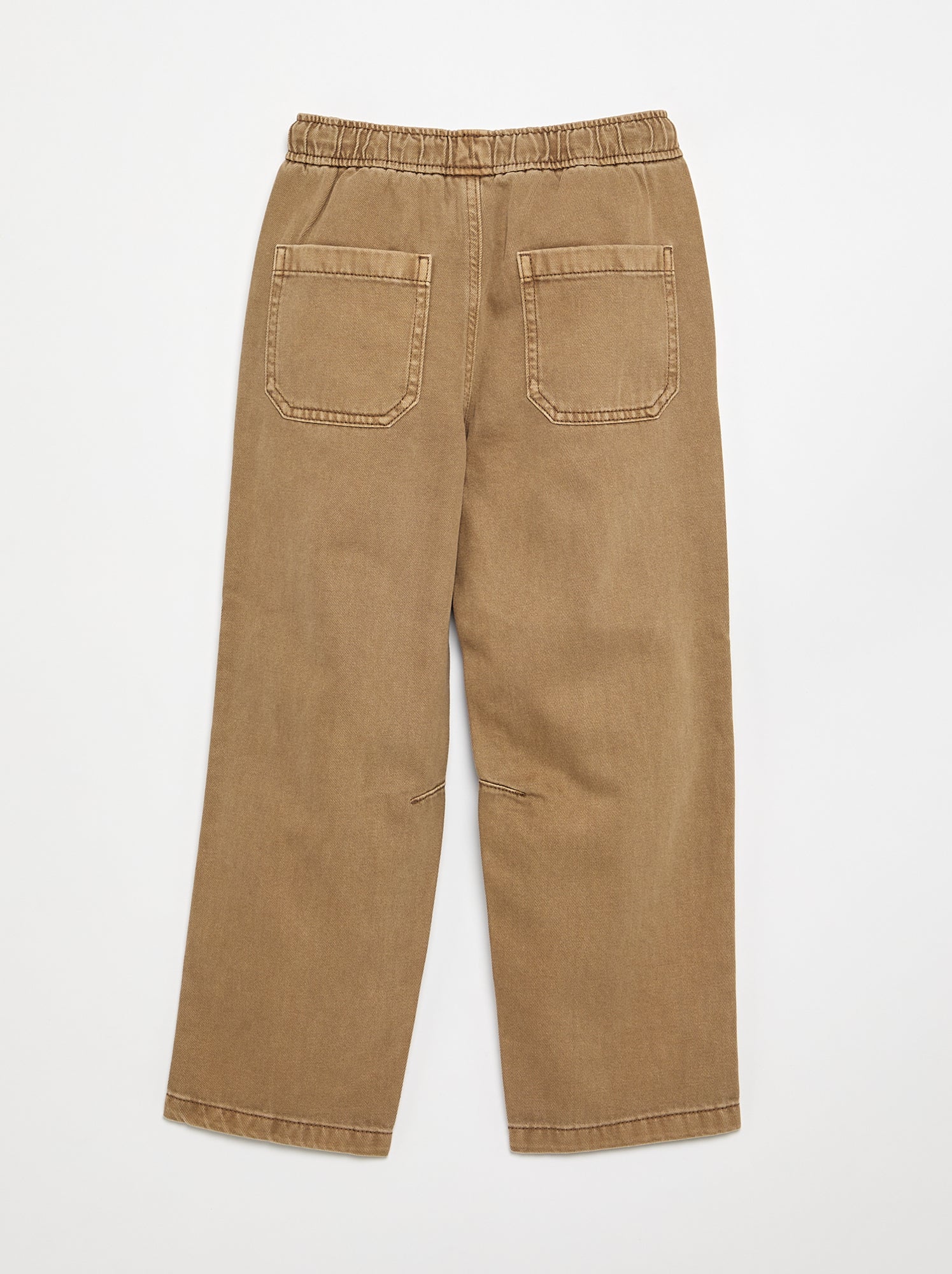 Pantalon relaxed fit taille élastiquée - Marron (FYR28_3)