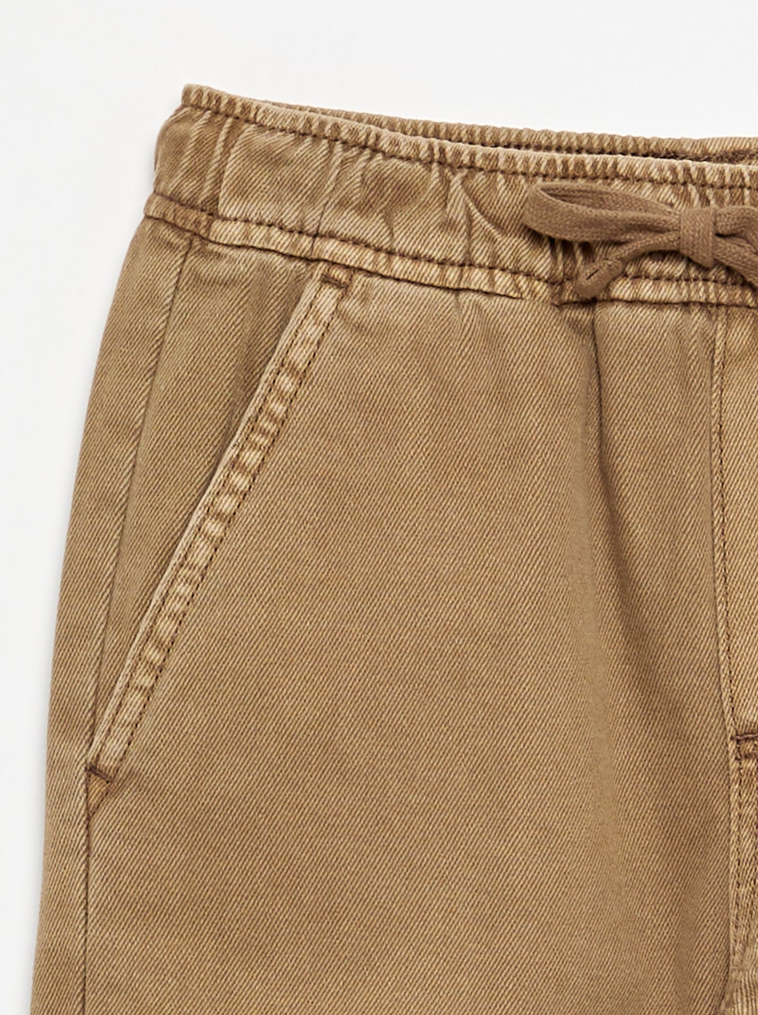 Pantalon relaxed fit taille élastiquée - Marron (FYR28_3)
