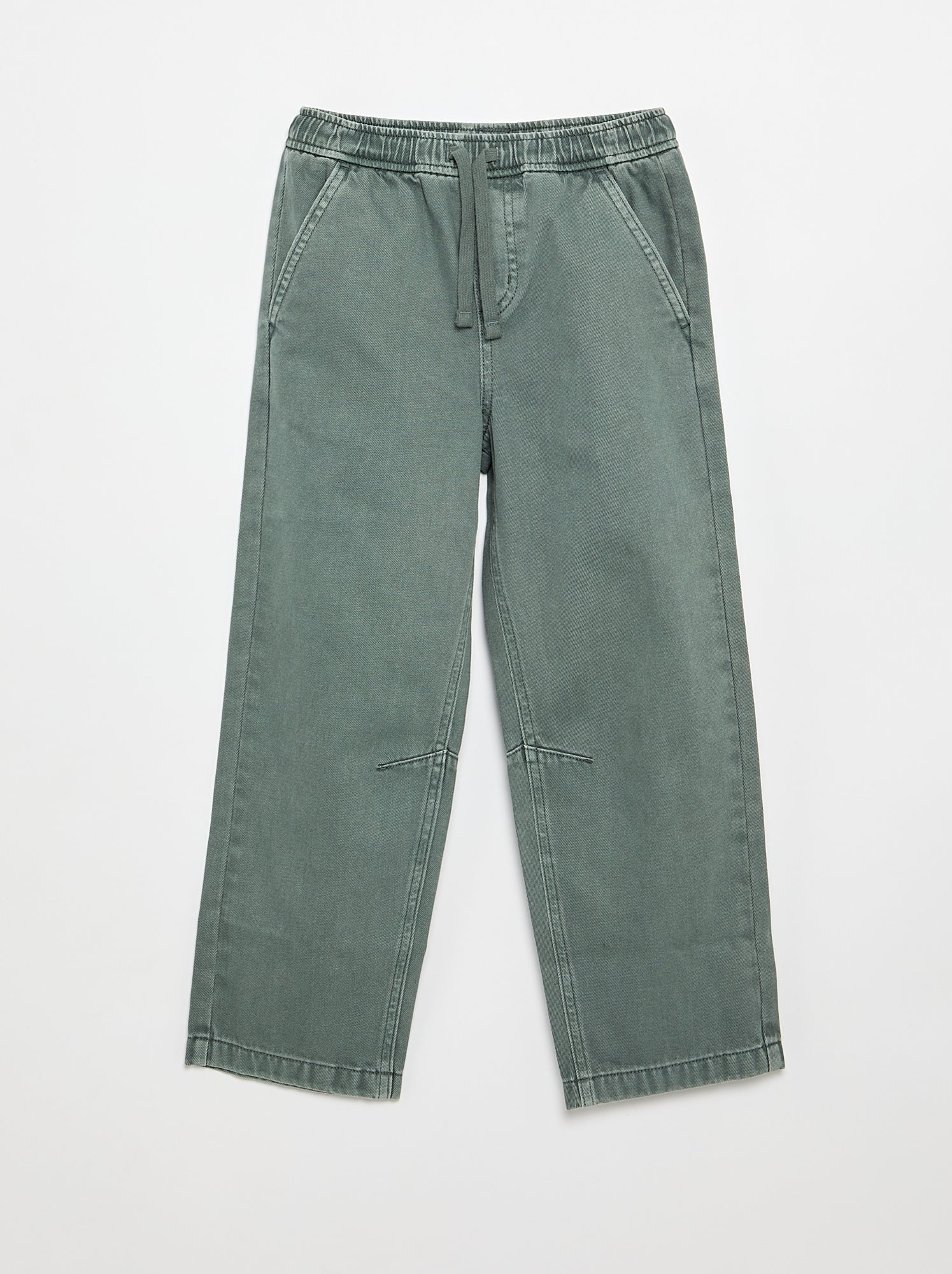 Pantalon relaxed fit taille élastiquée - Vert (FYR28_4)