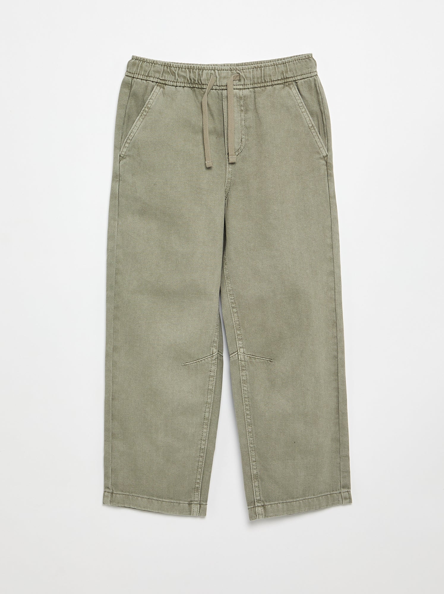 Pantalon relaxed fit taille élastiquée - Vert (FYR28_6)