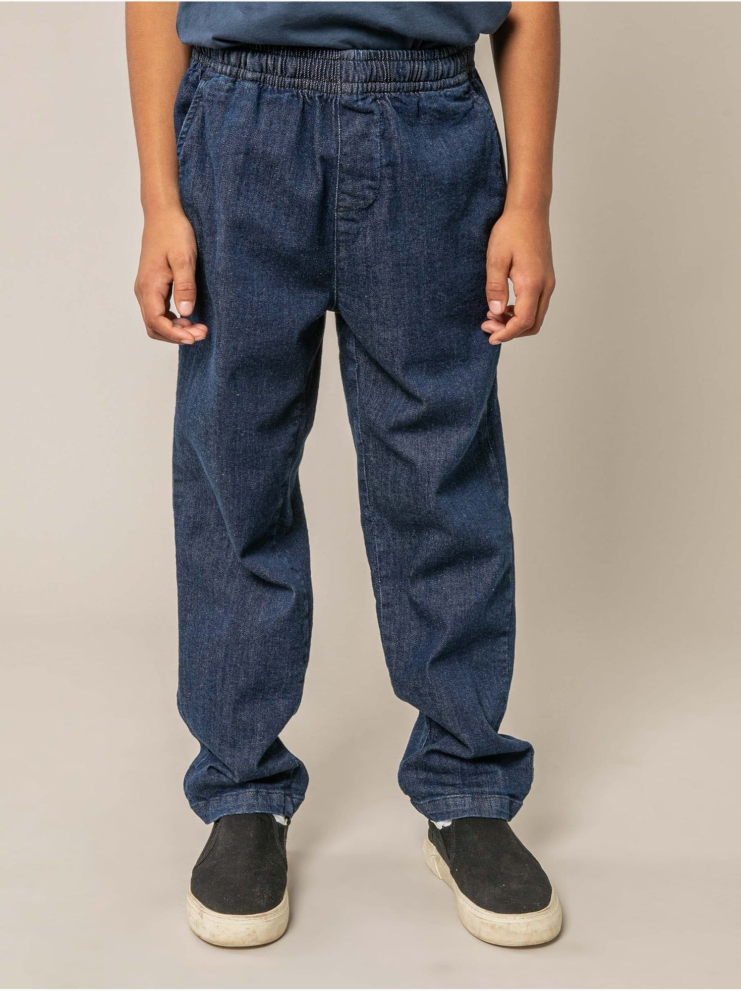 Pantalon relaxed garçon en denim 'deeluxe' - Bleu
