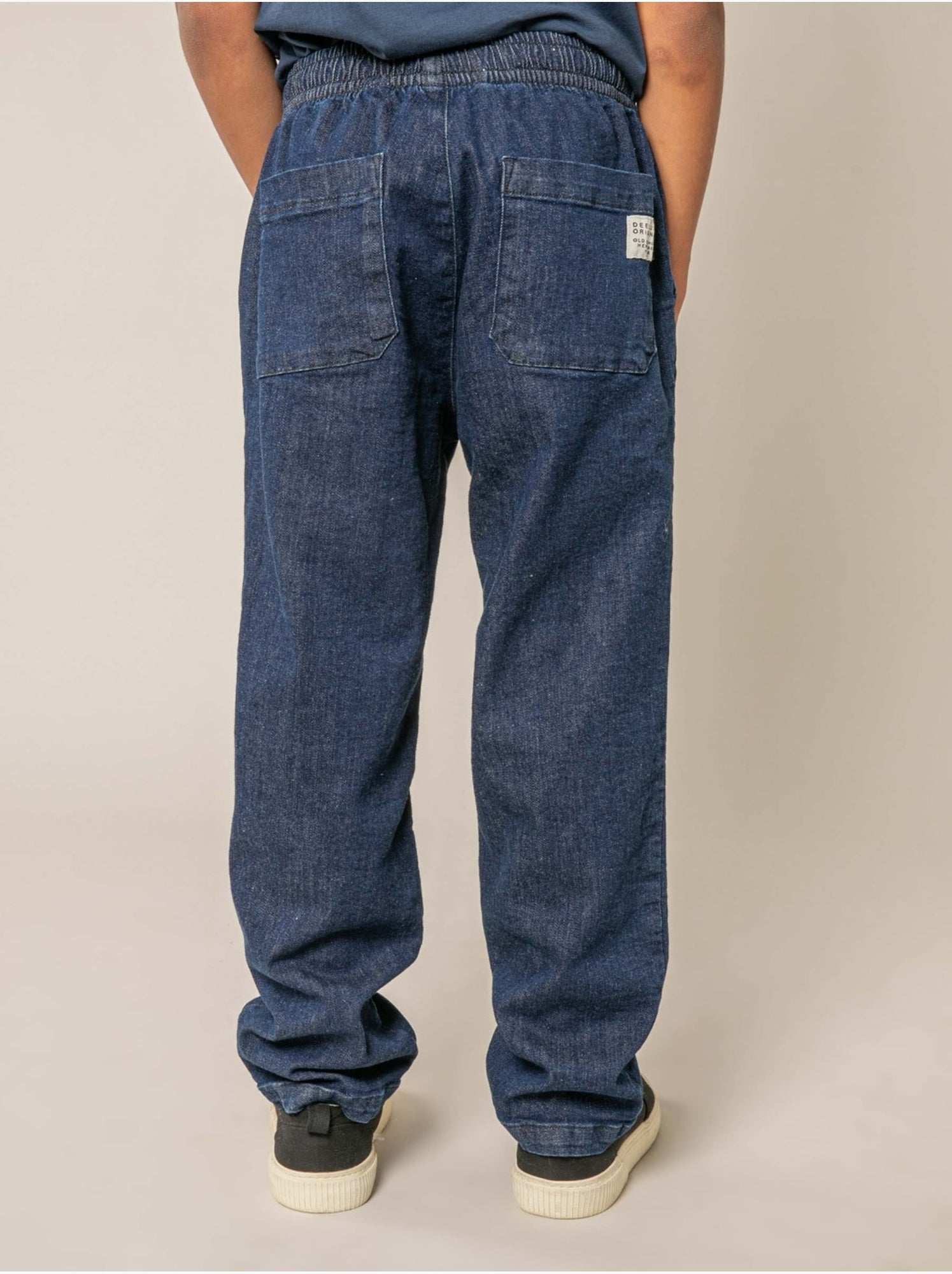 Pantalon relaxed garçon en denim 'deeluxe' - Bleu