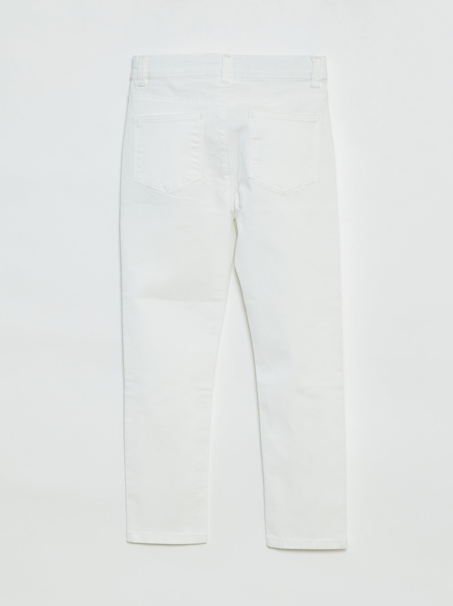 Pantalon slim - coupe ajustée 4 poches - blanc