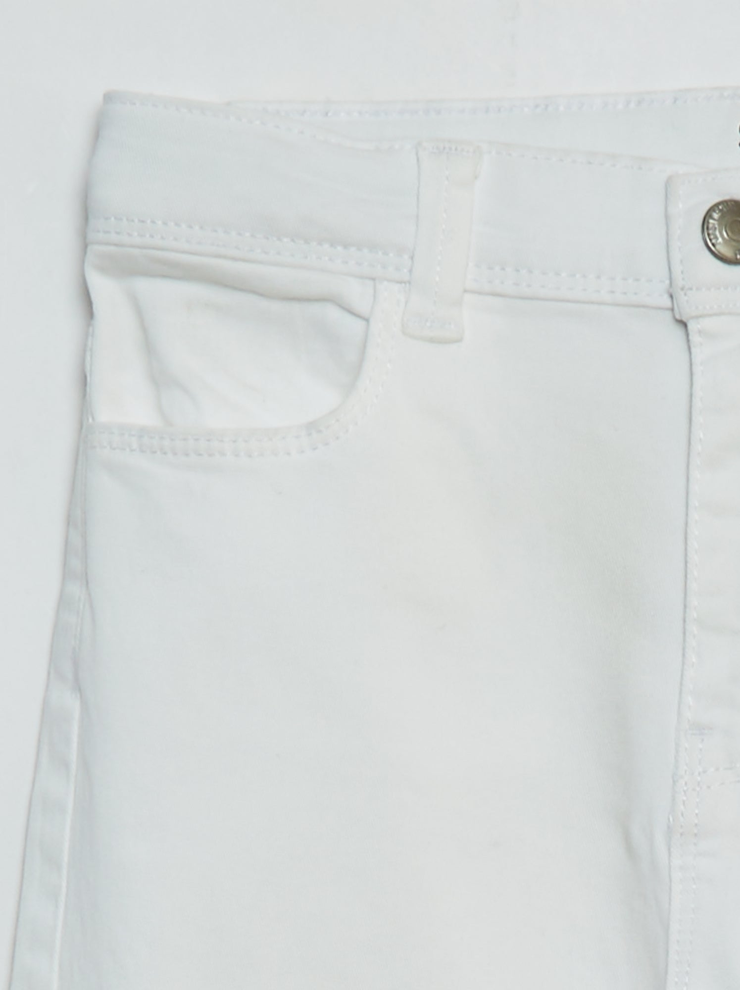Pantalon slim - coupe ajustée 4 poches - blanc
