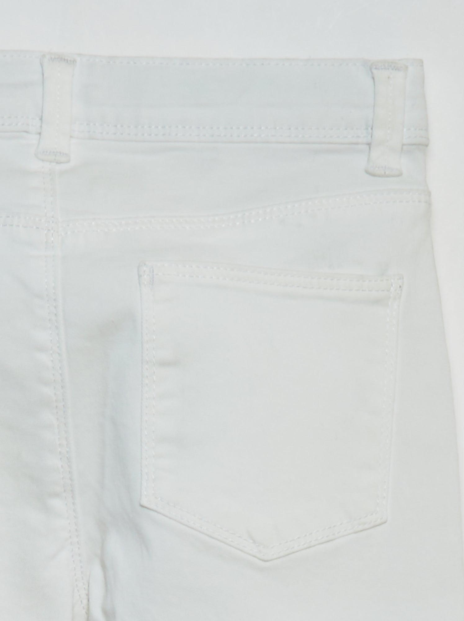 Pantalon slim - coupe ajustée 4 poches - blanc