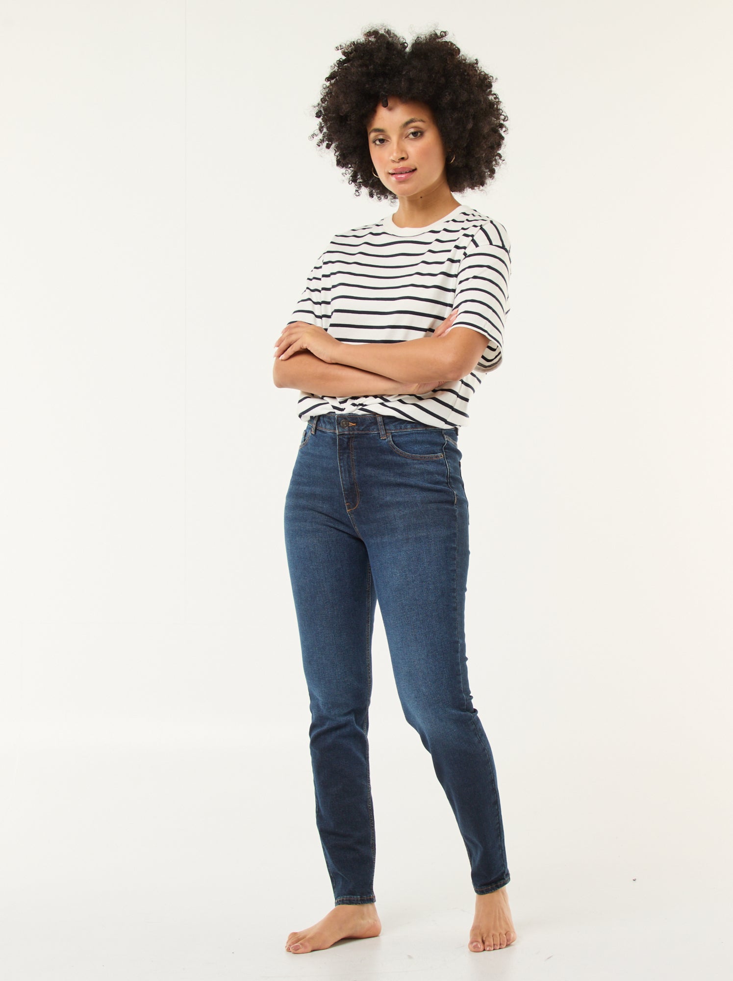 Pantalon slim en denim - L30 - Brut