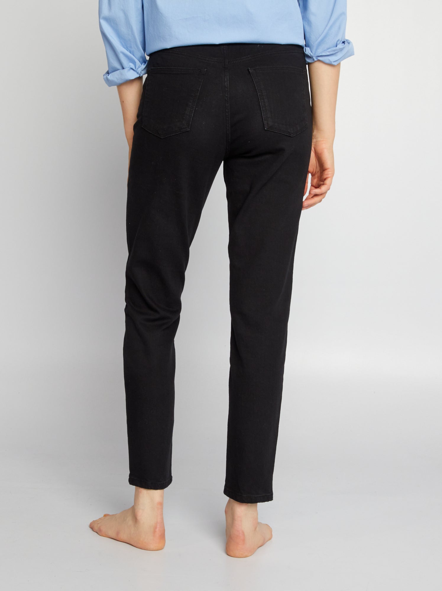 Pantalon slim en denim - L30 - Noir