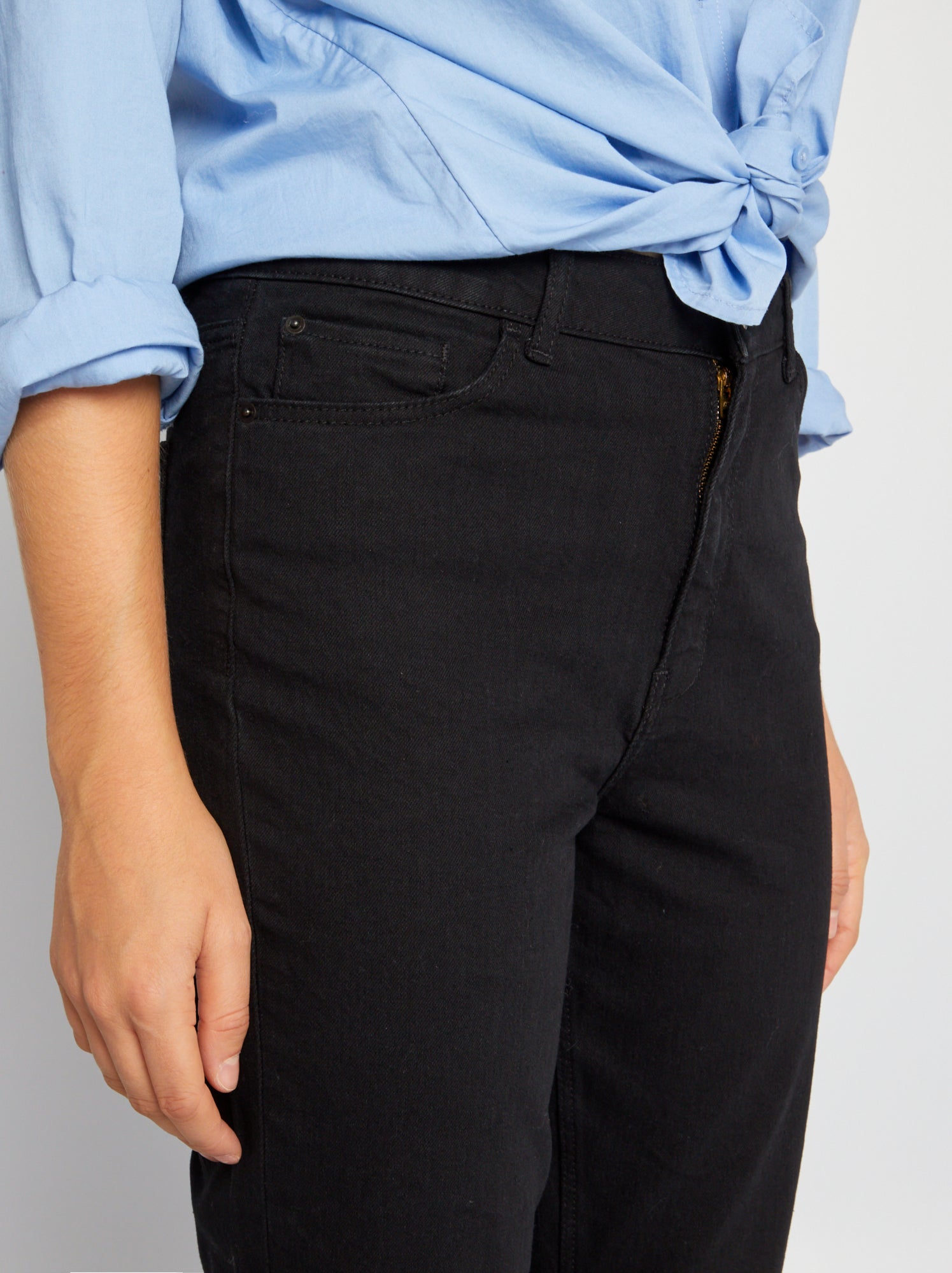 Pantalon slim en denim - L30 - Noir