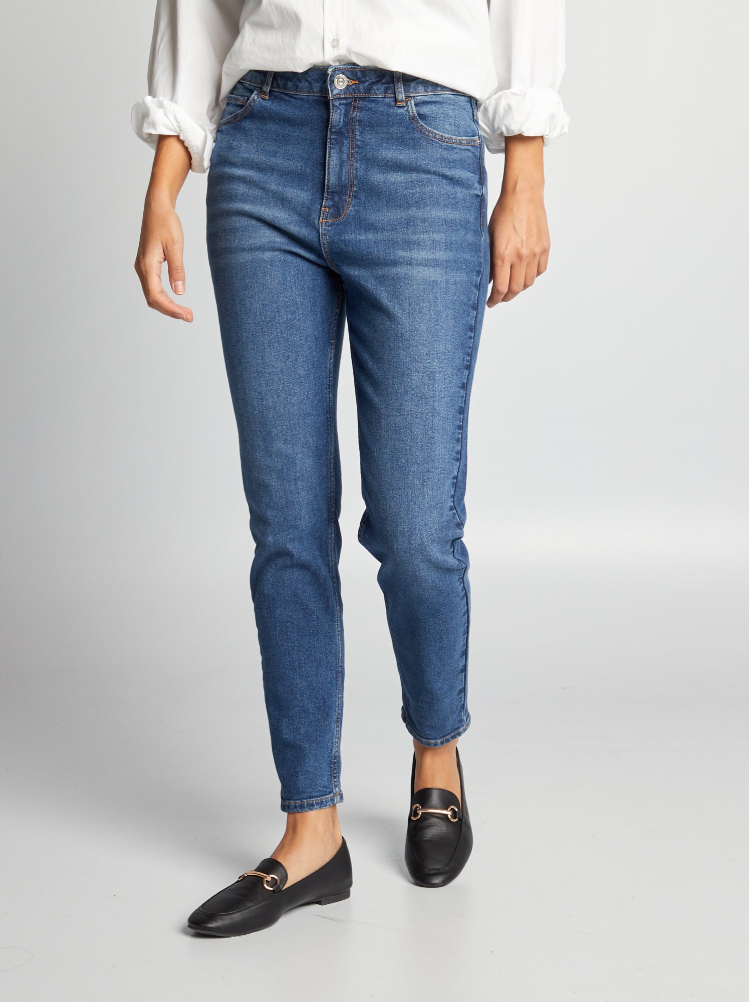 Pantalon slim en denim - L30 - Stone