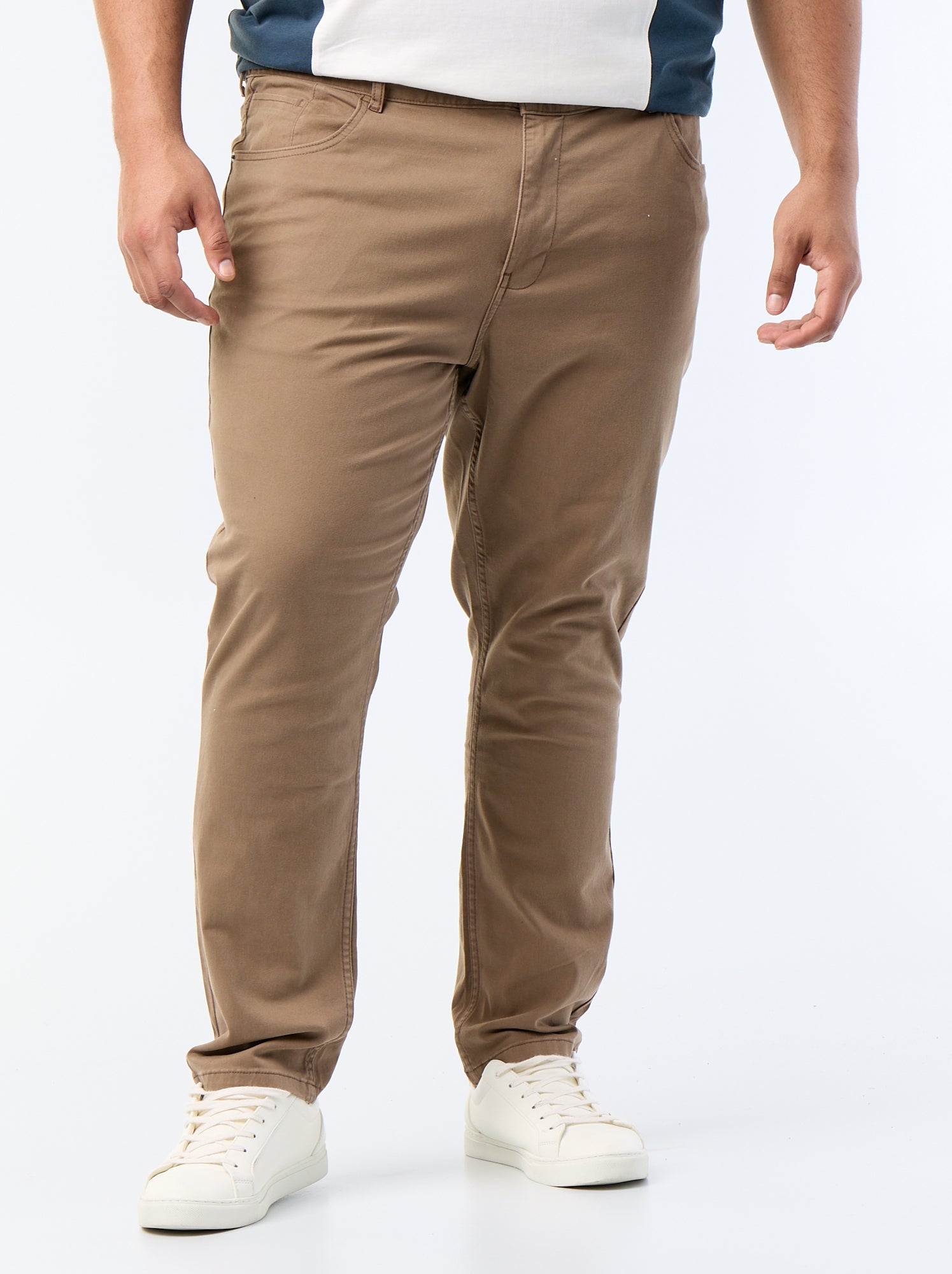 Pantalon slim - L32 - Marron